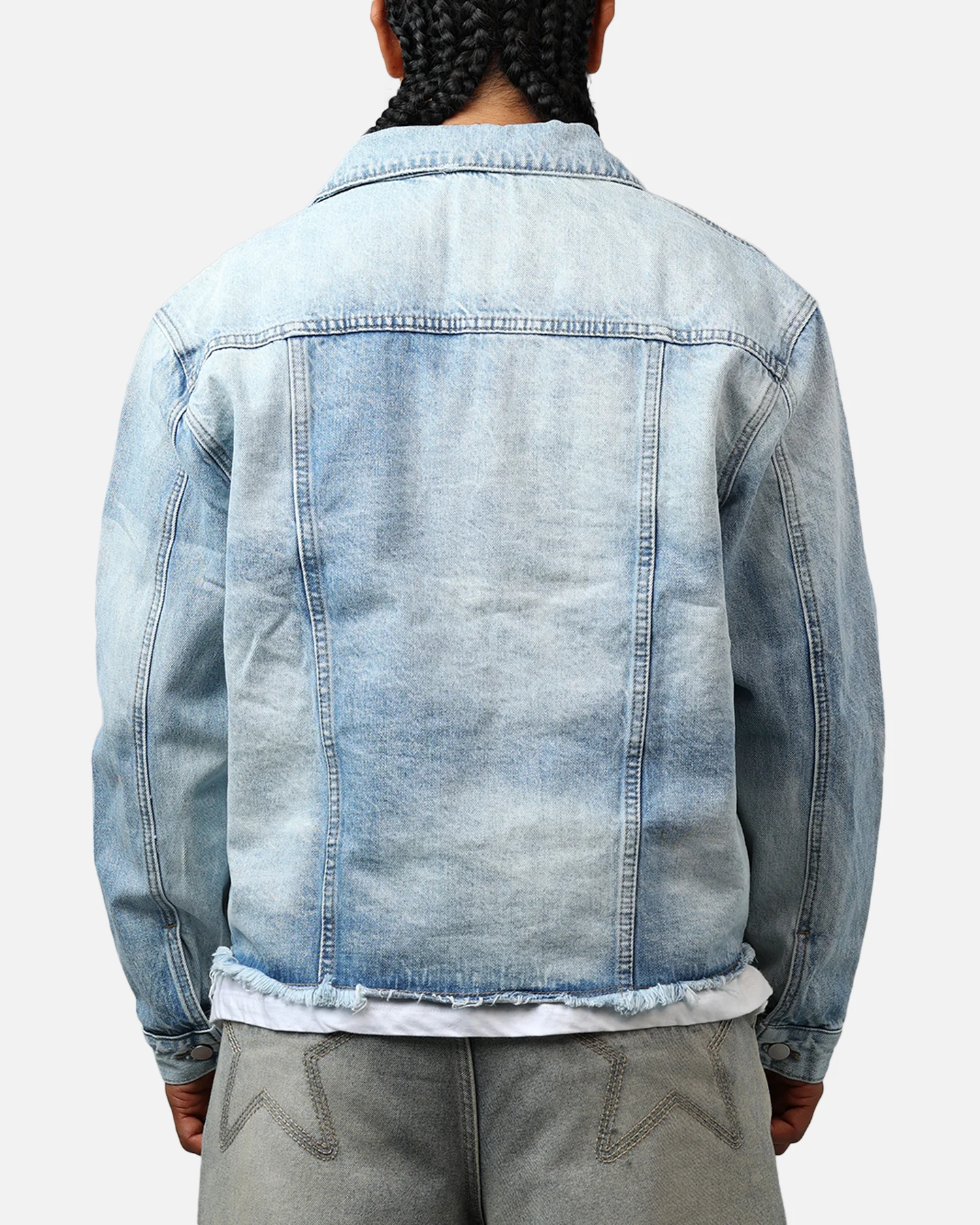 MNML Sun Washed Denim Jacket Light Blue - Image 2