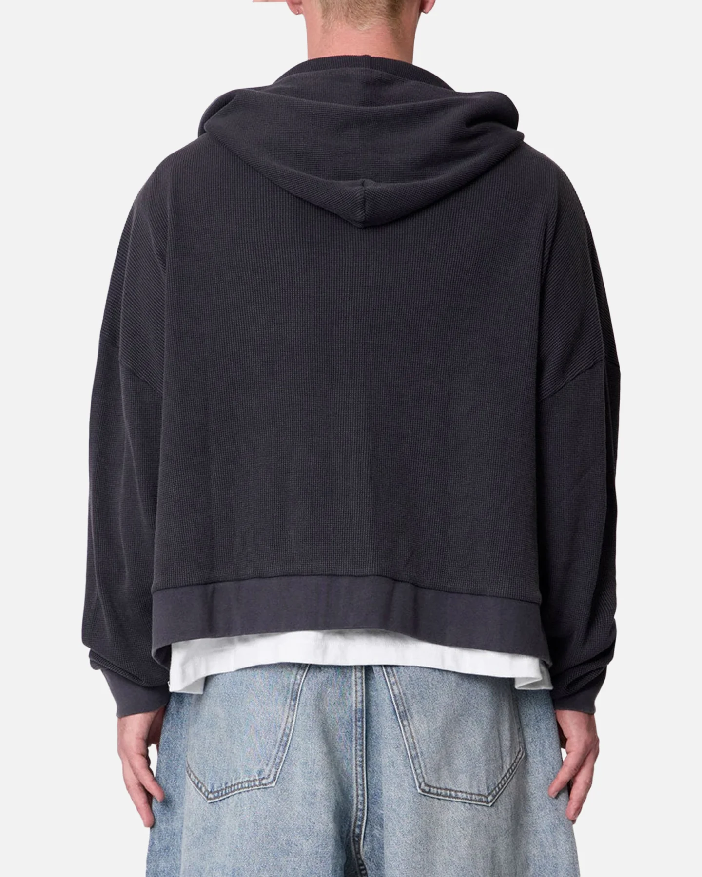 MNML Thermal Hoodie Washed Black - Image 4