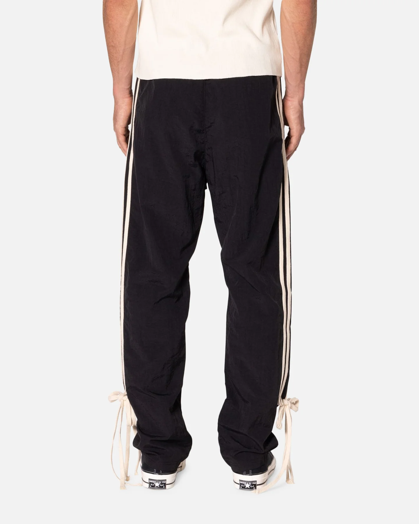 MNML Tied Stripe Track Pants Black - Image 4