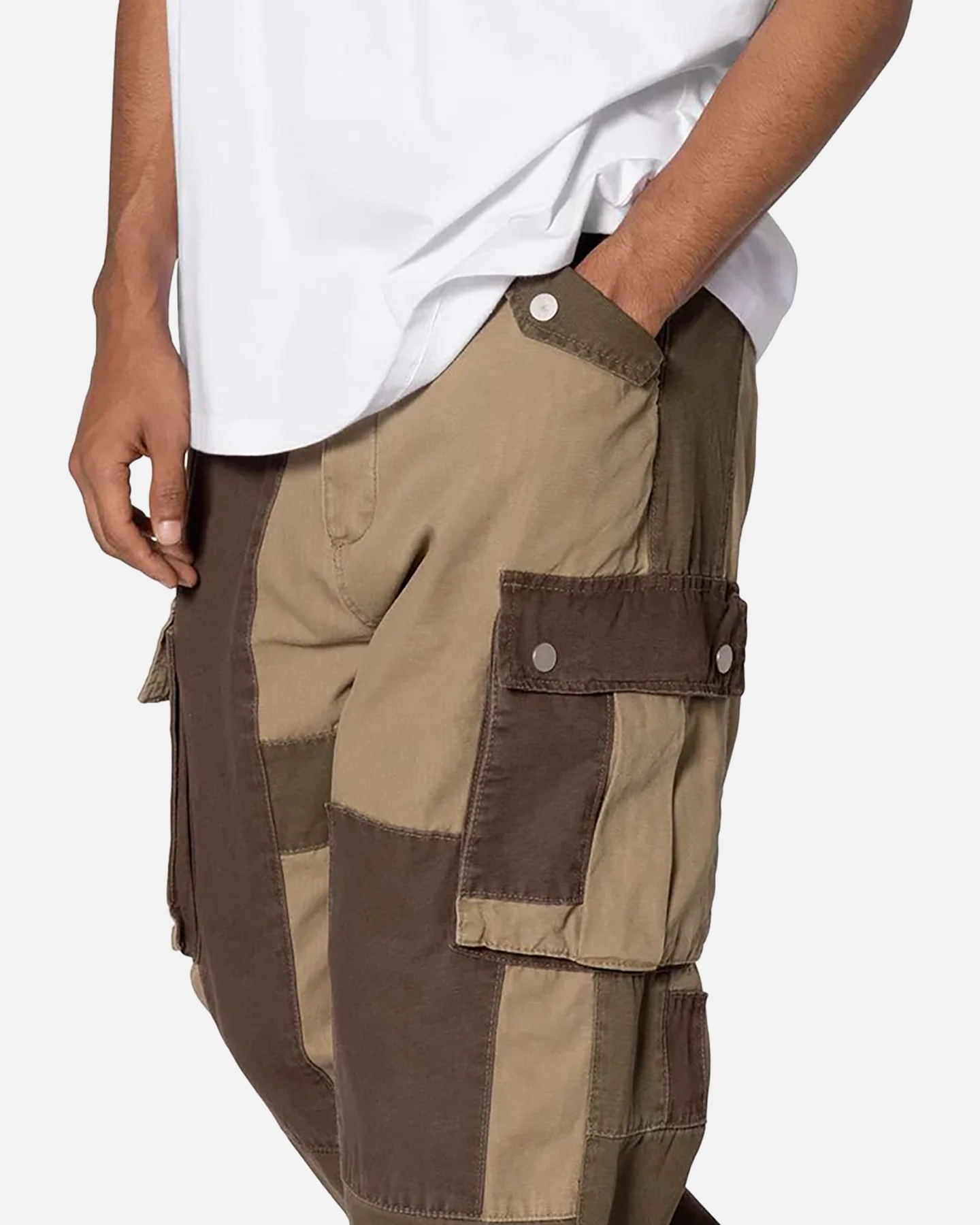 MNML Ultra Baggy Earth Cargo Denim Pants Green - Image 5