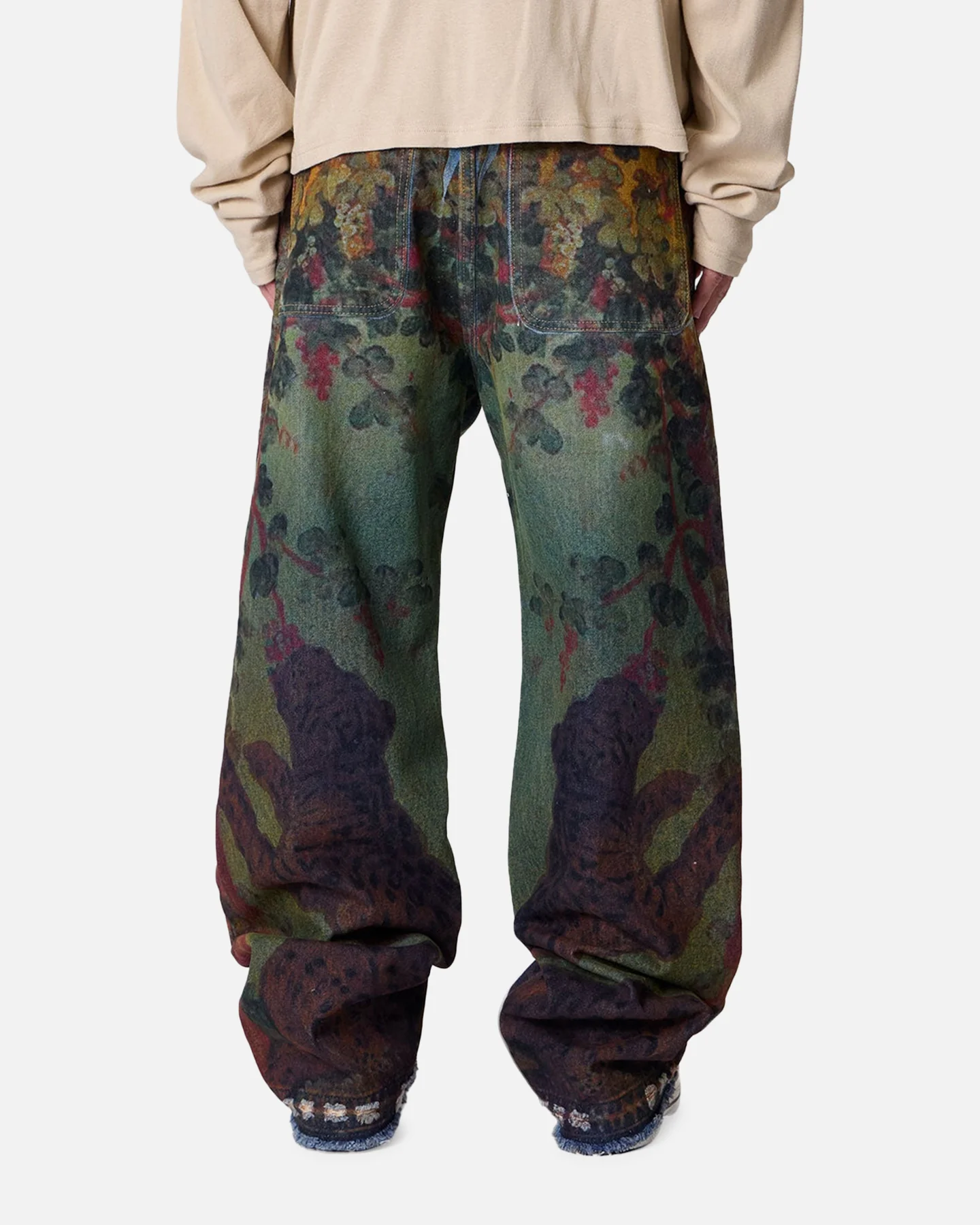 MNML Ultra Baggy Leopard Denim Jeans Multi - Image 4