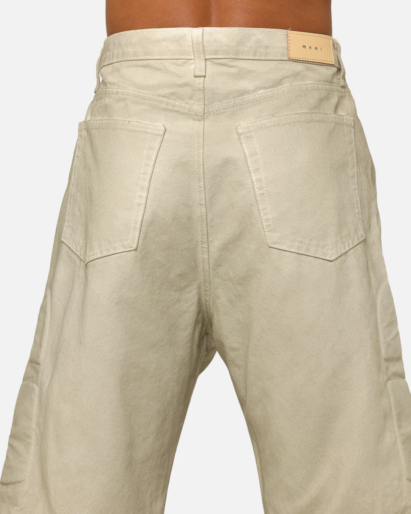 MNML Ultra Baggy Padded SA Denim Jeans Off White - Image 8