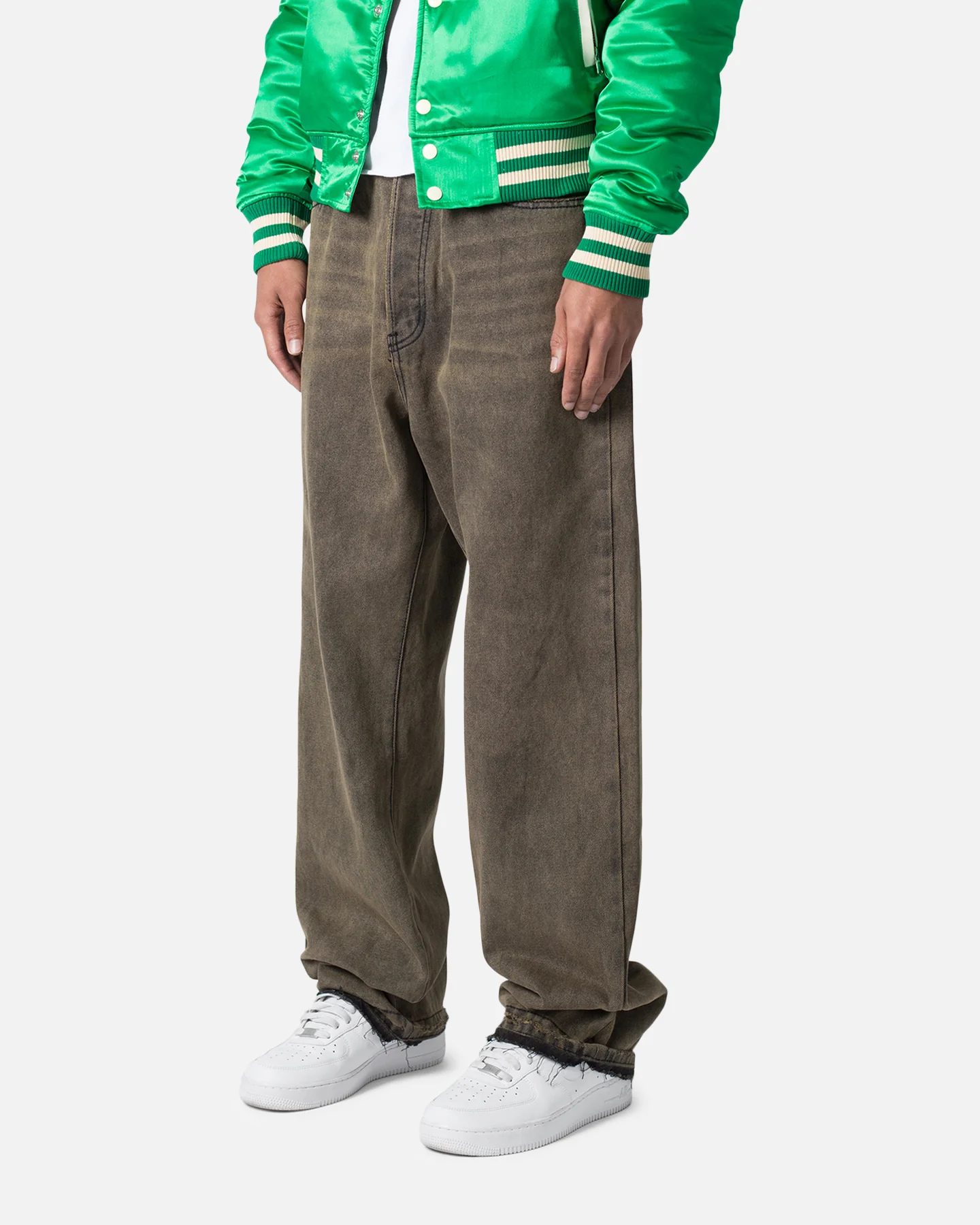 MNML Ultra Baggy Sand Water Denim Jeans Khaki - Image 2