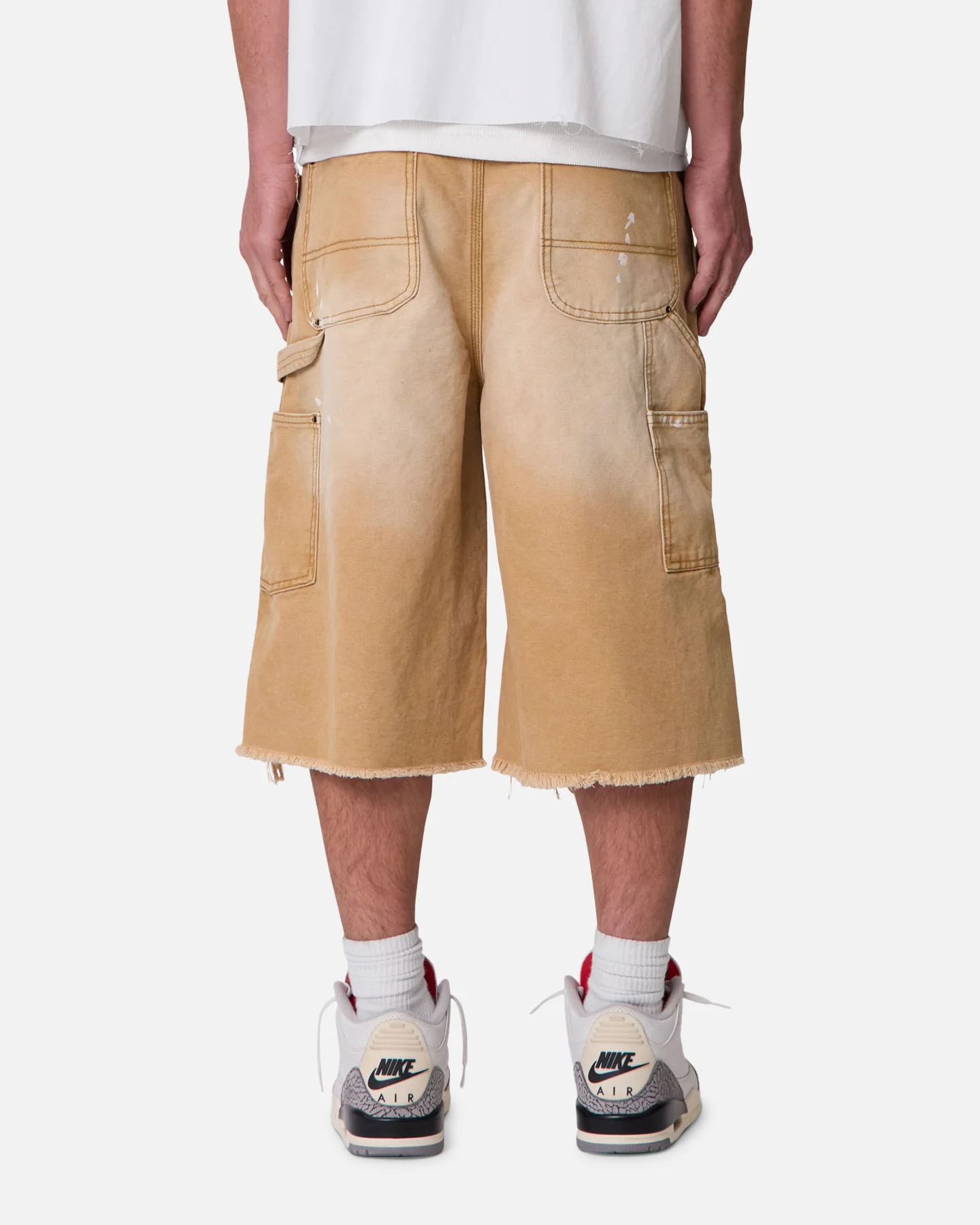 MNML Ultra Baggy Work Shorts Tan - Image 2