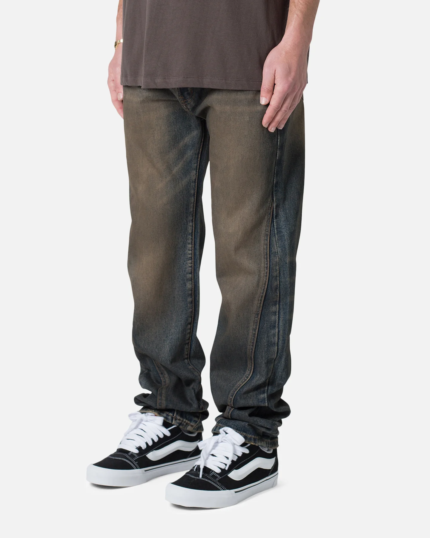 MNML V380 Baggy Denim Jeans Rust - Image 2