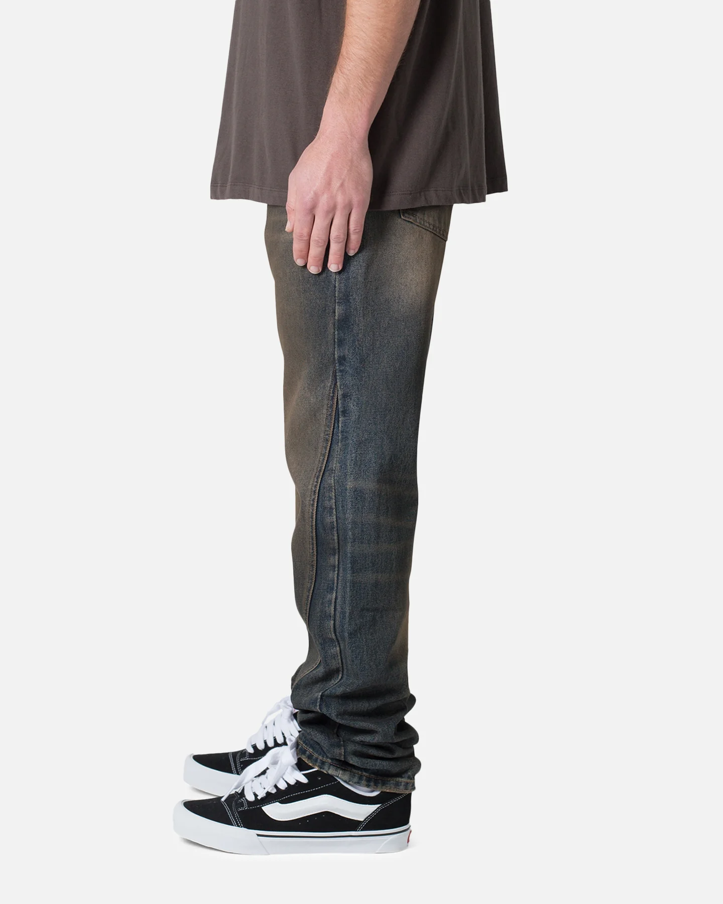 MNML V380 Baggy Denim Jeans Rust - Image 3
