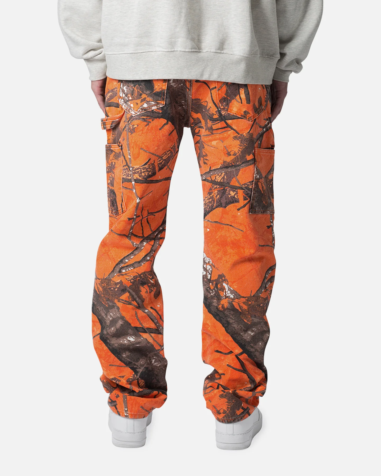 MNML V603 Camo Carpenter Pants Orange - Image 4