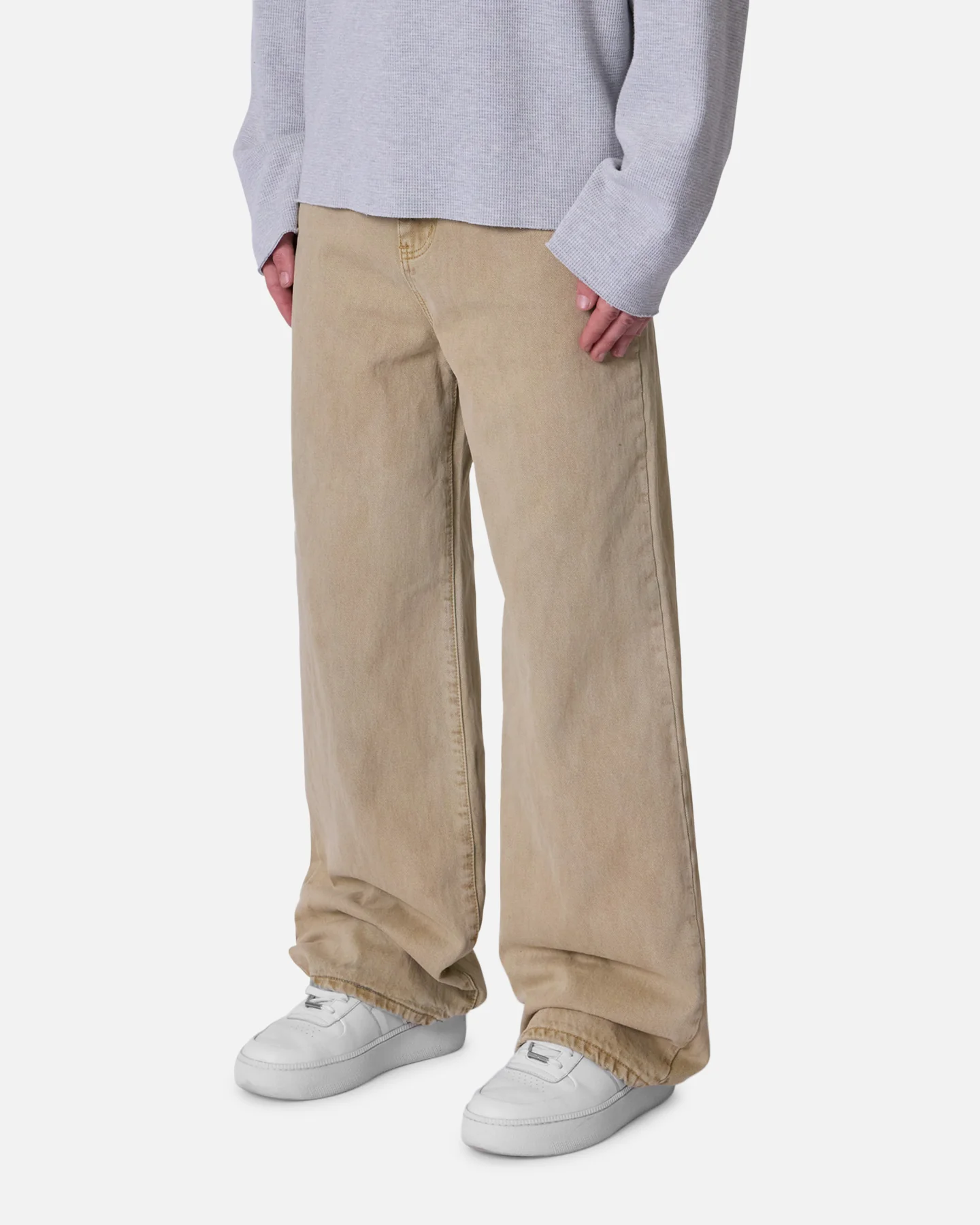 MNML V733 All Washed Up Denim Jeans Tan - Image 2