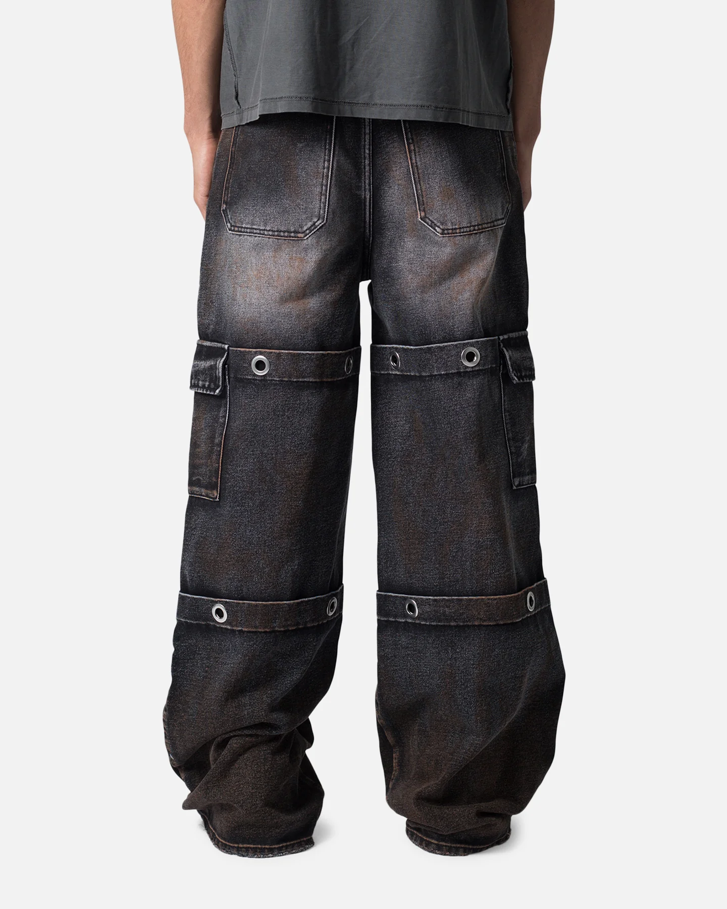 MNML Void Baggy Ring Denim Jeans Washed Black - Image 4