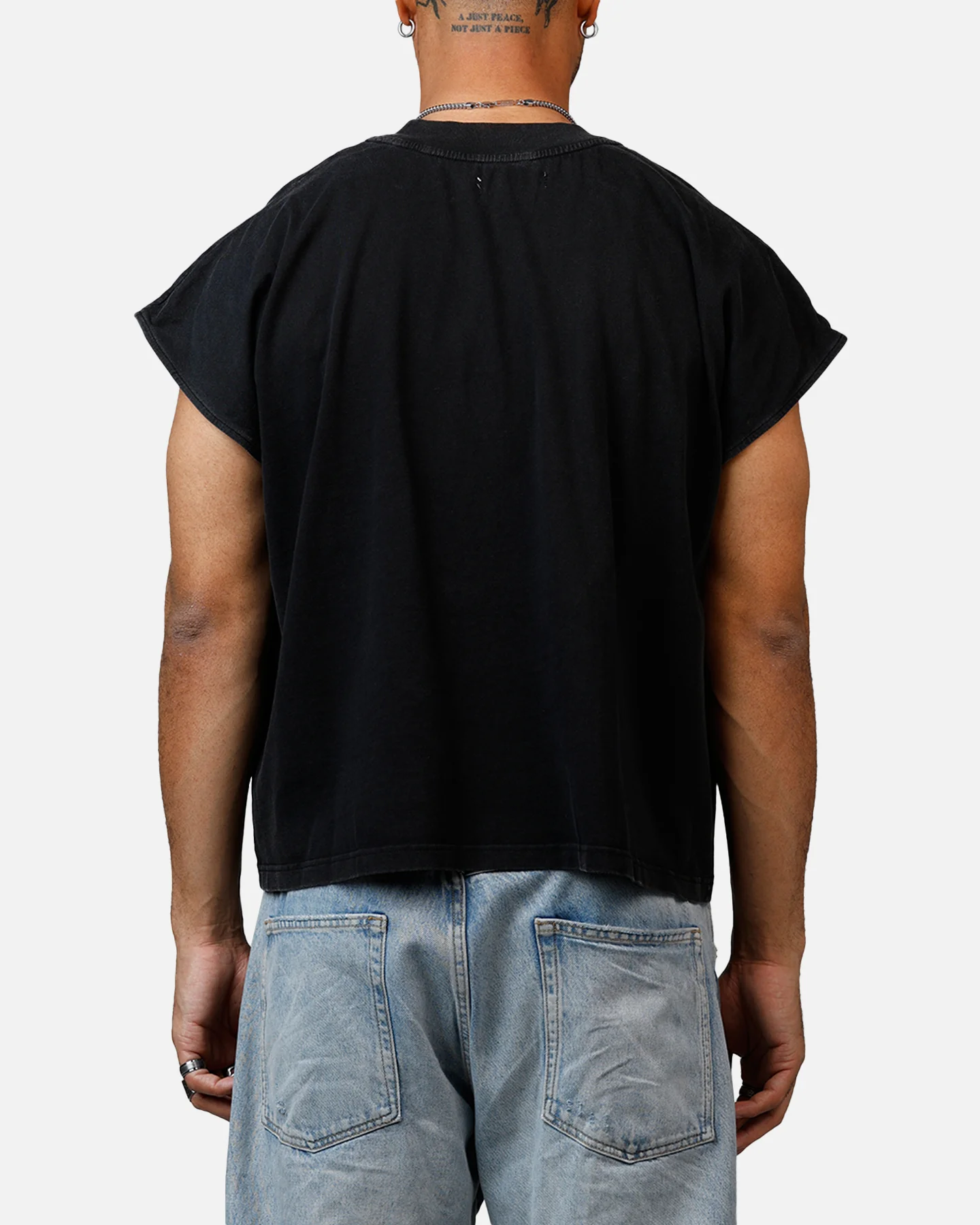 MNML Washed Boxy Tank Top Shirt Washed Black - Image 2