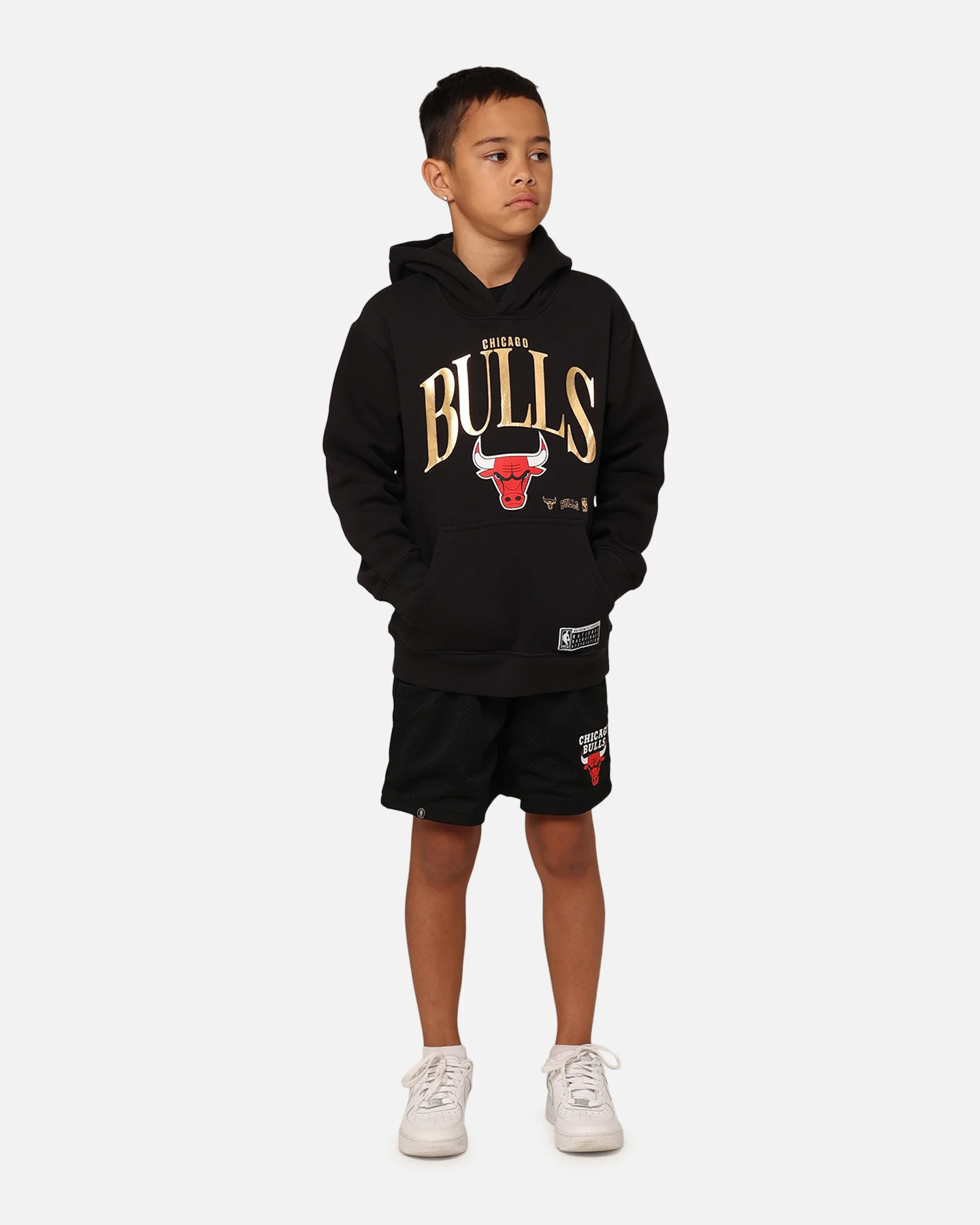 NBA Kids' Chicago Bulls Clifton Fleece Hoodie Black - Image 2