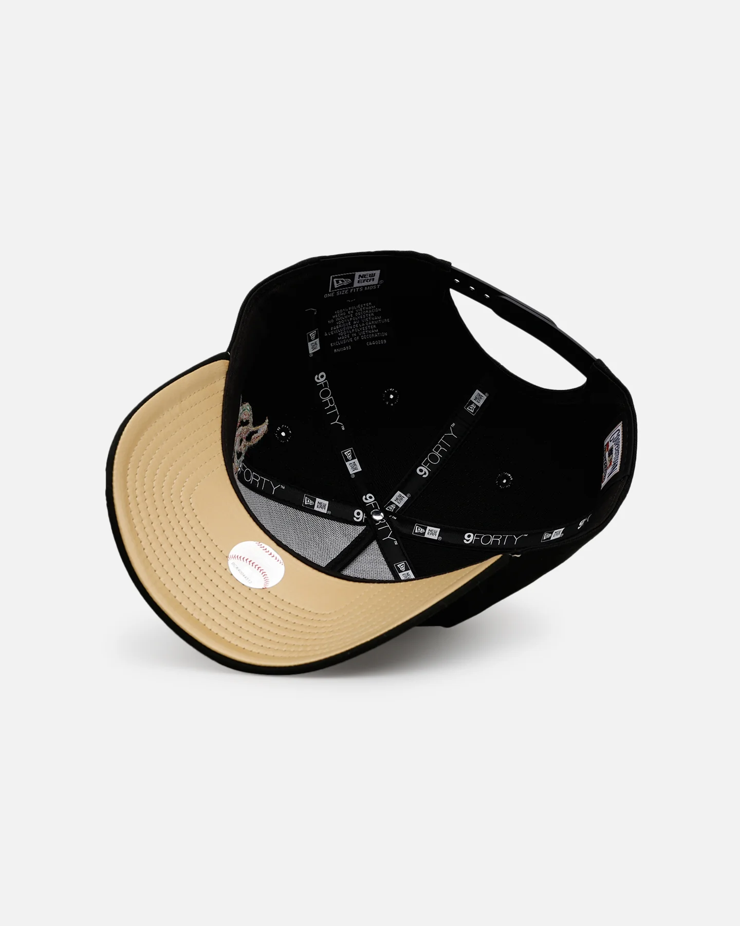 New Era Anaheim Angels 'Year Of The Snake' 9FORTY A-Frame Snapback Black/Gold - Image 6