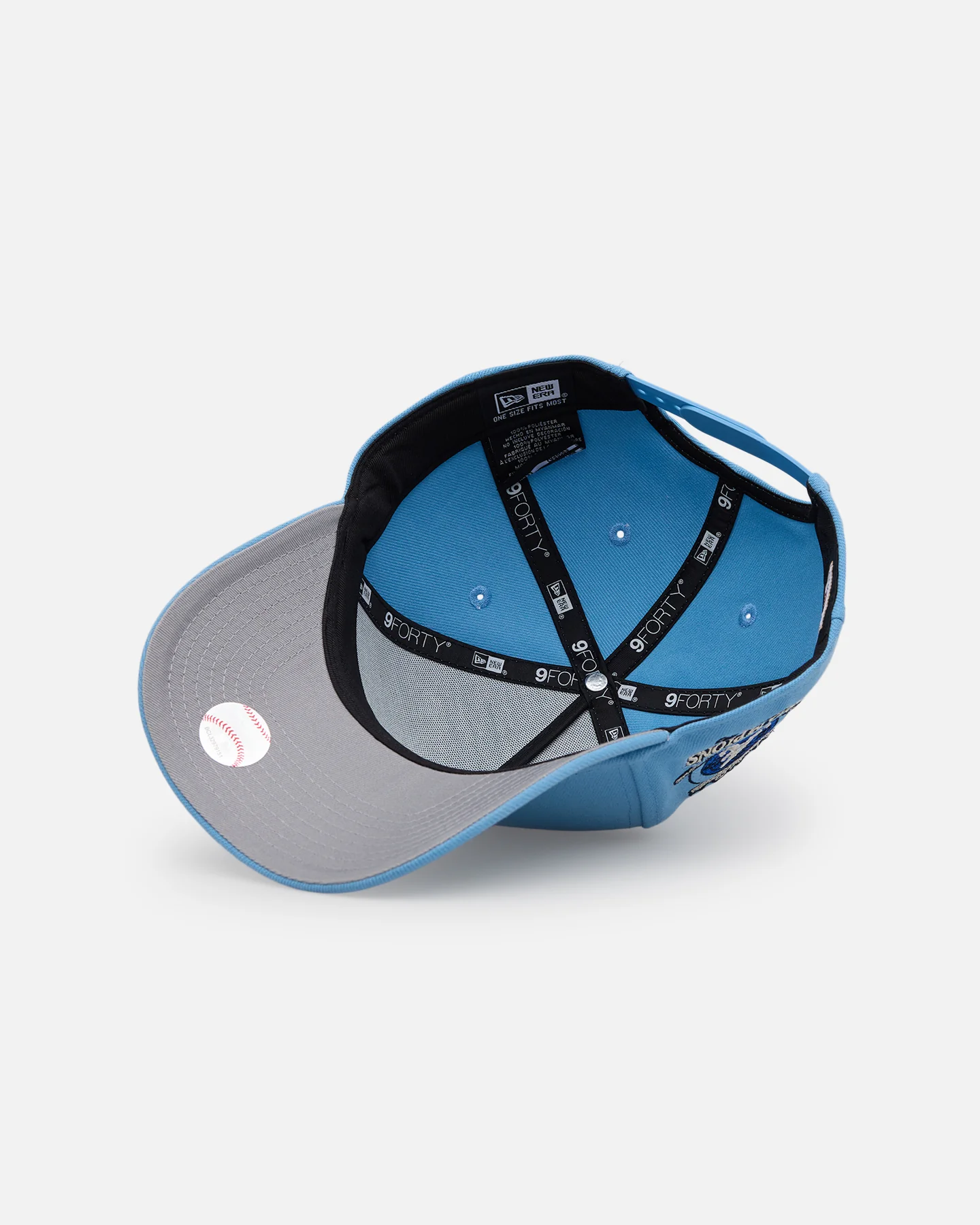 New Era Atlanta Braves 'Black Sky Blue' 9FORTY A-Frame Snapback Sky Blue - Image 6