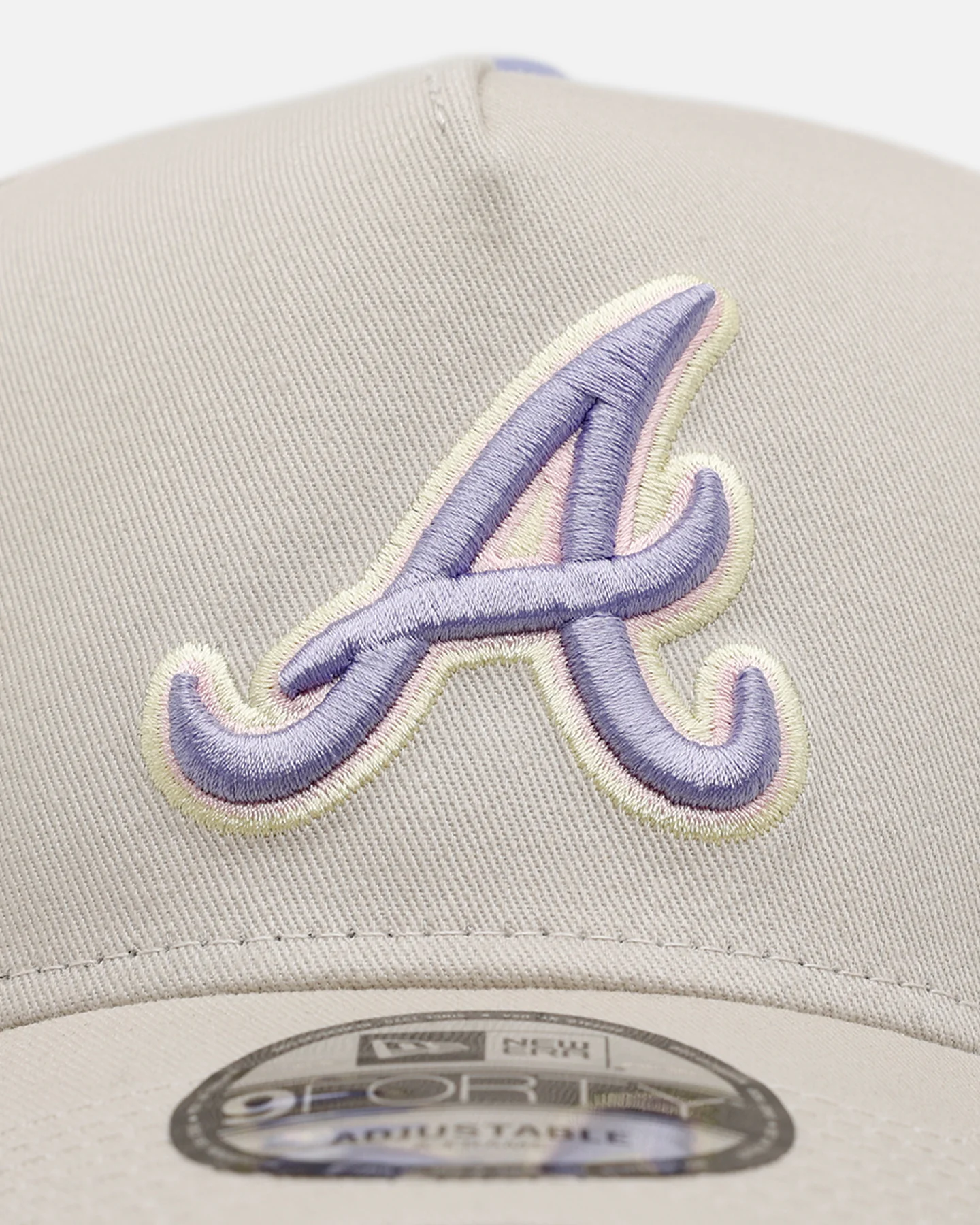 New Era Atlanta Braves 'Pastel 2.0' 9FORTY A-Frame Snapback Stone - Image 4