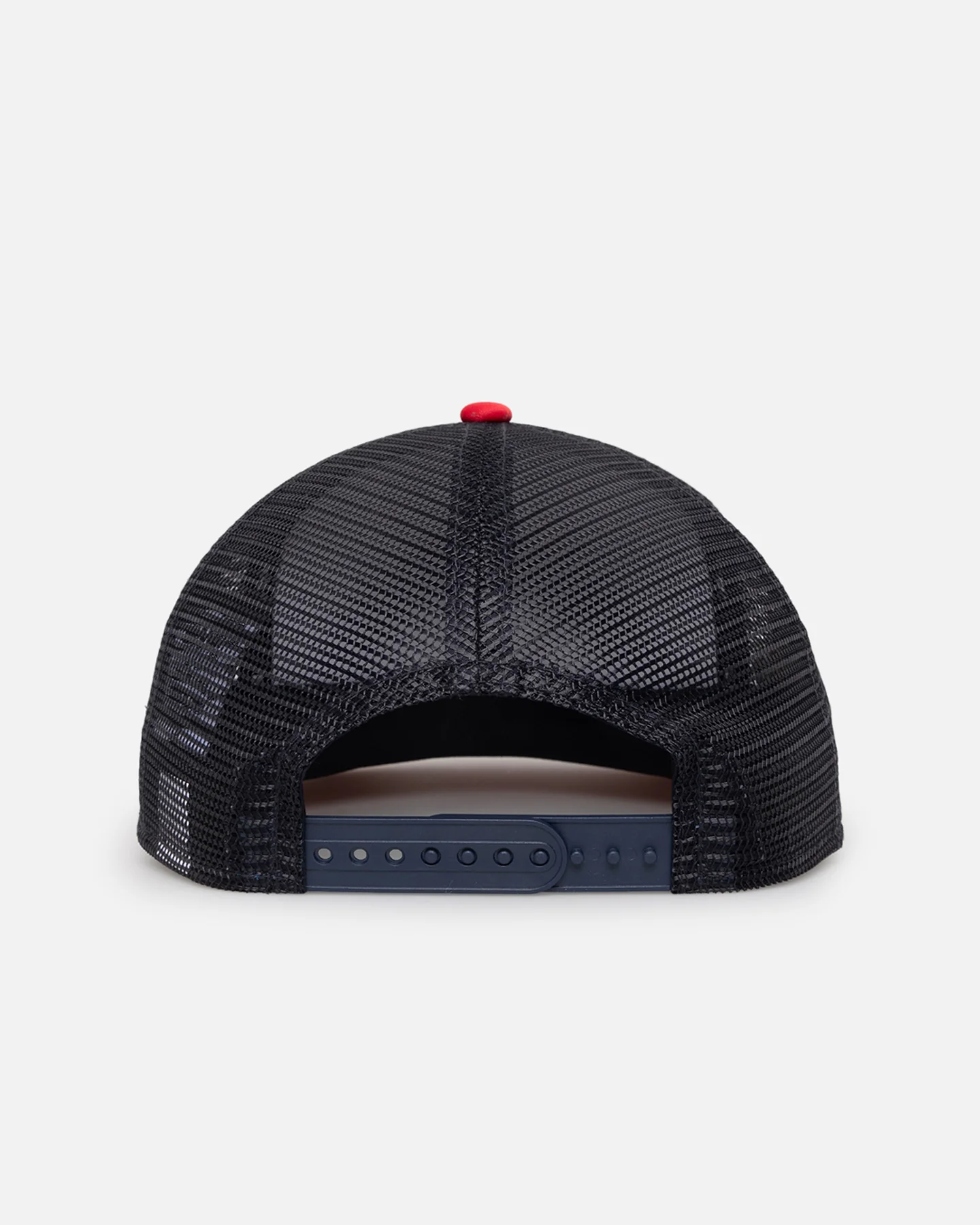 New Era Atlanta Braves Pre-Curved Golfer Trucker Snapback Navy/Scarlet - Image 2