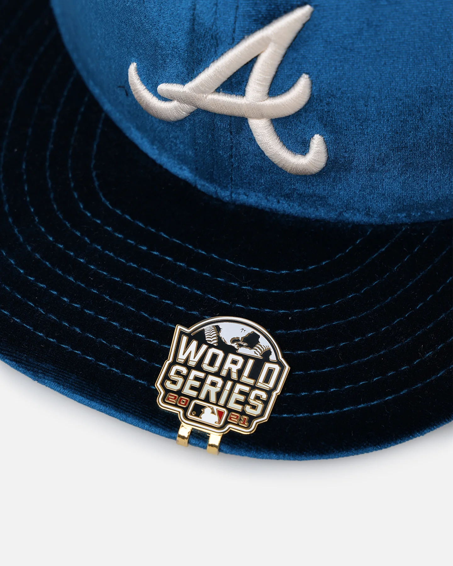 New Era Atlanta Braves 'Velvet Visor Clip' 59FIFTY Fitted OTC - Image 2