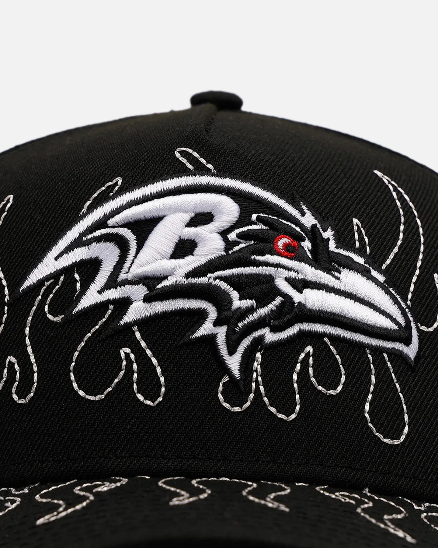 New Era Baltimore Ravens 'Outline Flames' 9FORTY A-Frame Snapback Black - Image 5
