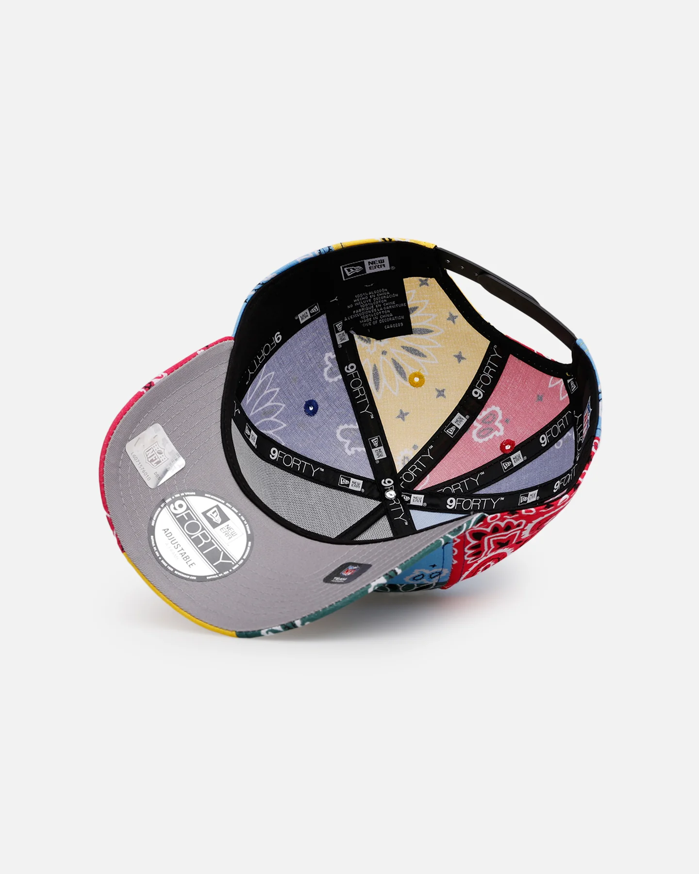 New Era Baltimore Ravens 'Paisley Patchwork' 9FORTY A-Frame Snapback Multi - Image 6