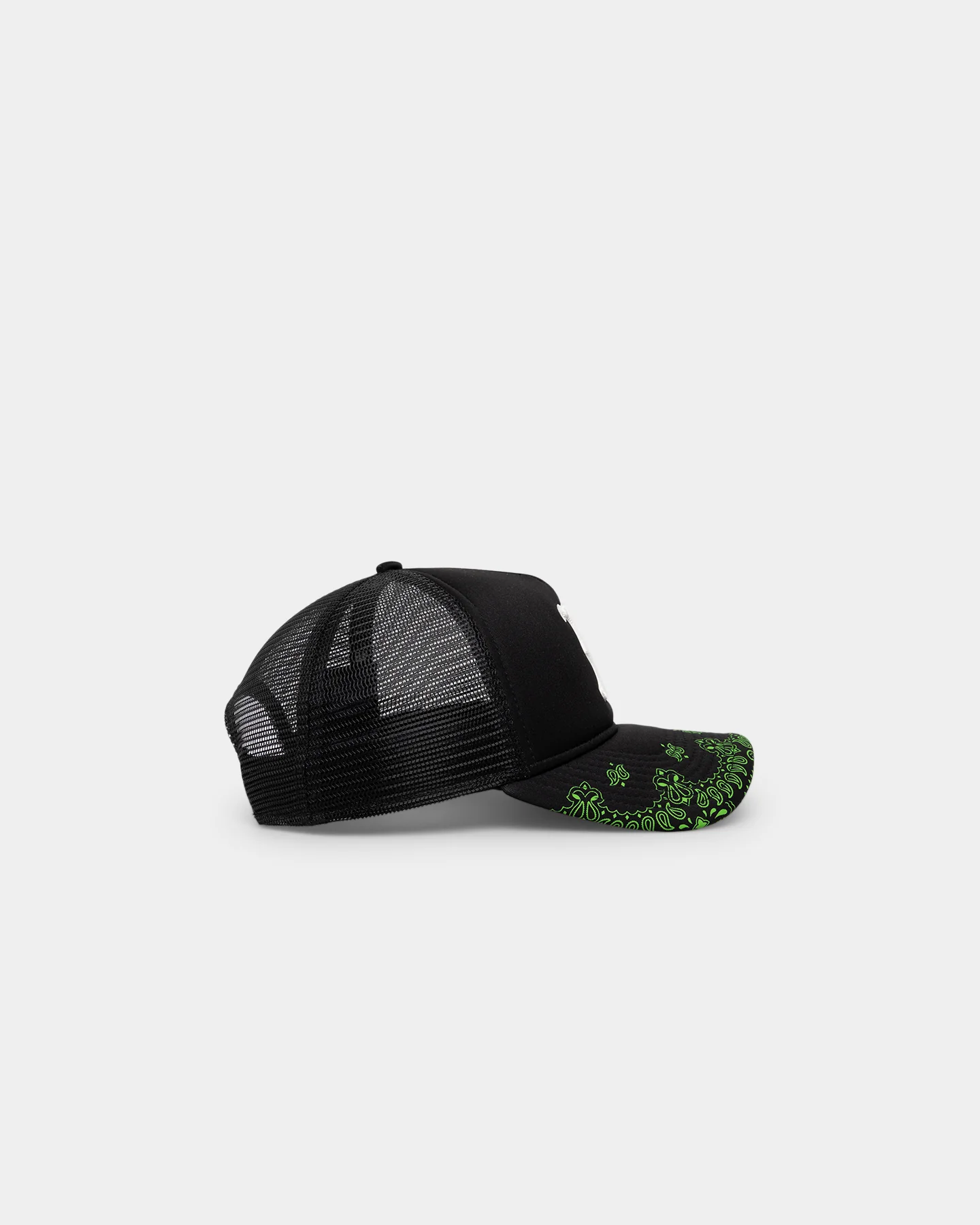 New Era Boston Red Sox 'Glow In The Dark' 9FORTY A-Frame Trucker Snapback Black/Neon Green - Image 4