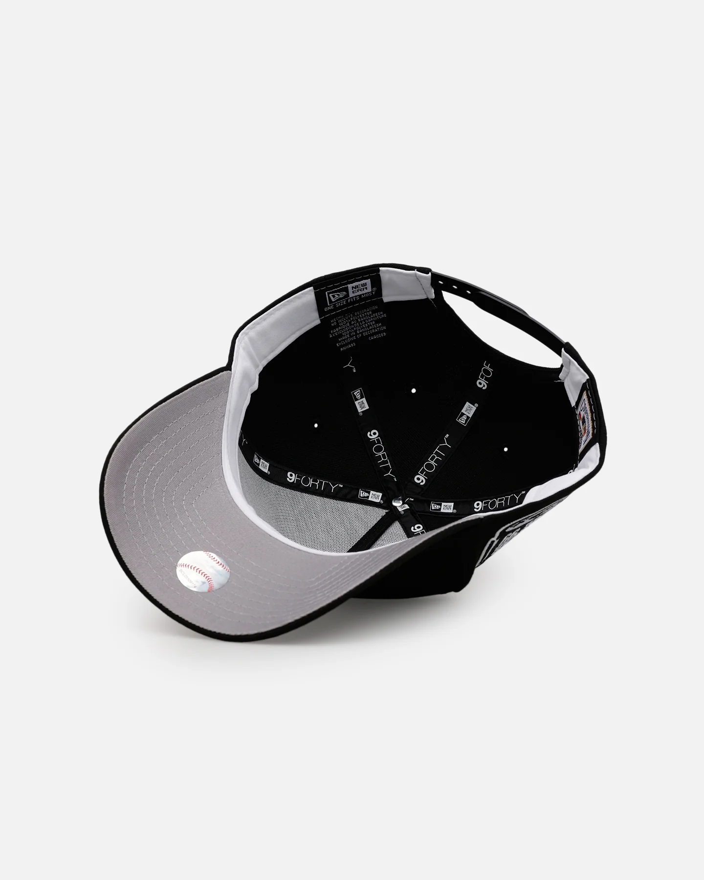 New Era Boston Red Sox 'Black And White' 9FORTY A-Frame Snapback Black/White - Image 6