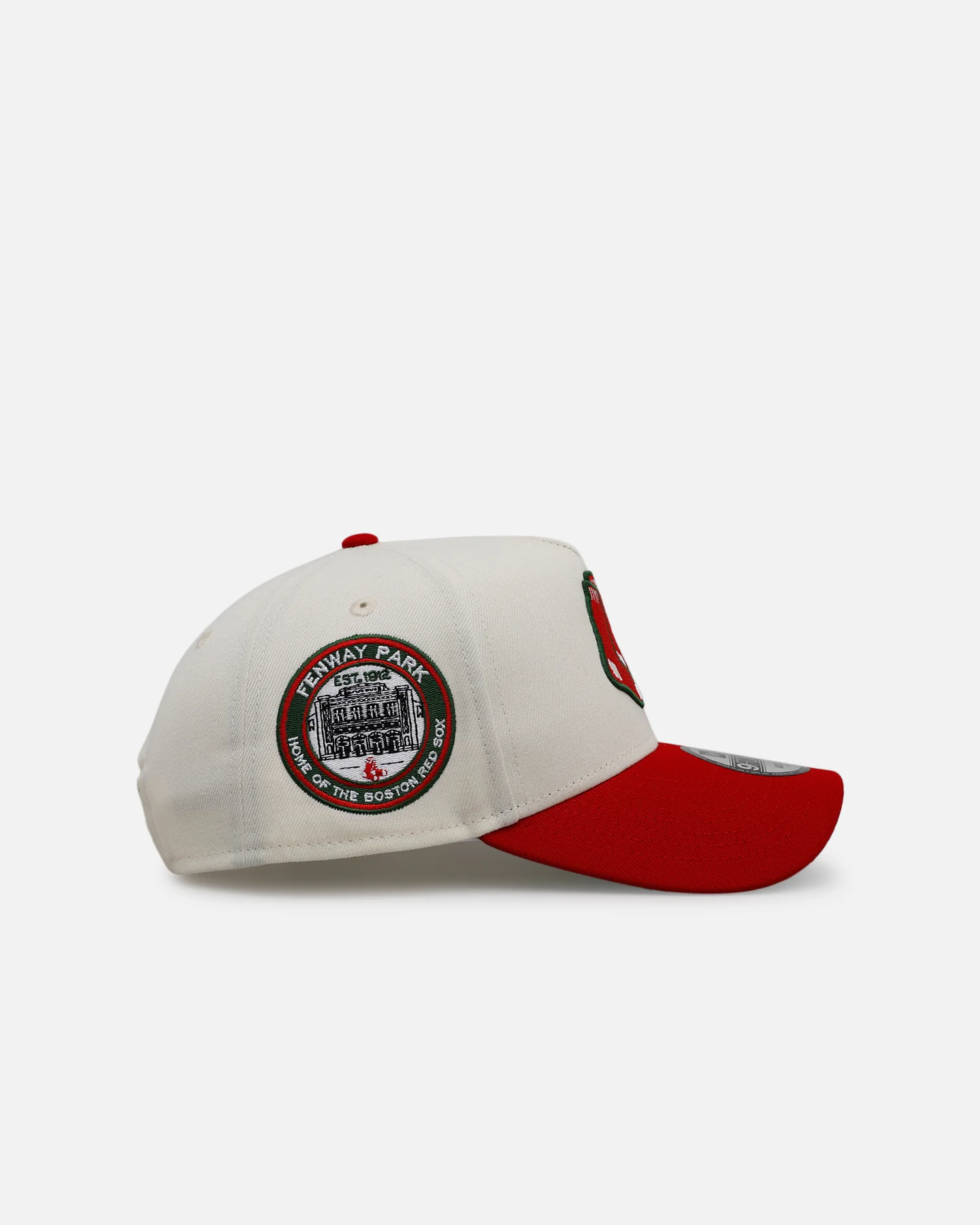 New Era Boston Red Sox 'Strawberry' 9FORTY A-Frame Snapback Chrome/Red - Image 3