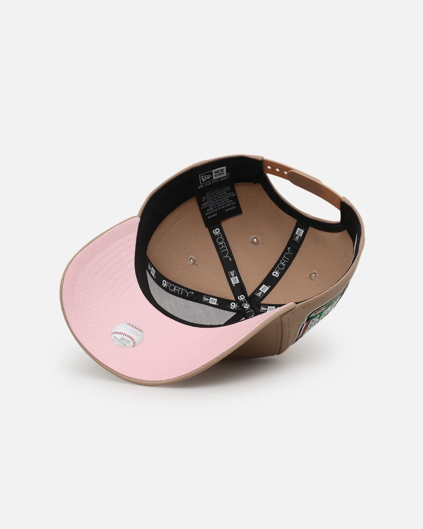 New Era Boston Red Sox 'Tan Pink' 9FORTY A-Frame Snapback Tan - Image 6