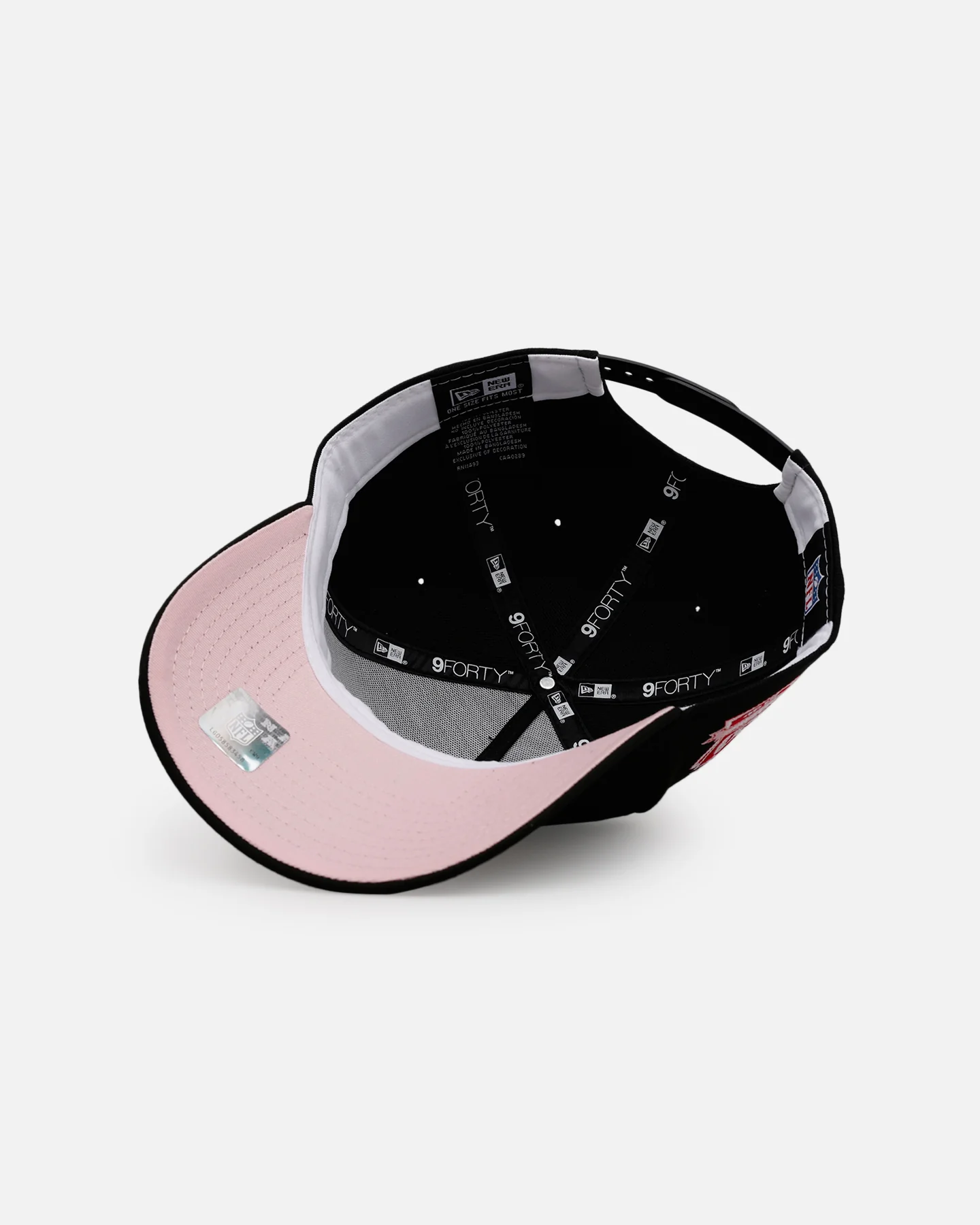 New Era Carolina Panthers 'Black And Pink' 9FORTY A-Frame Snapback Black/Pink - Image 6