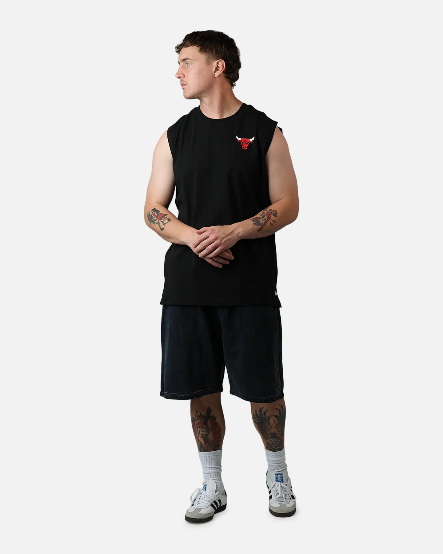 New Era Chicago Bulls Muscle T-Shirt Black - Image 3
