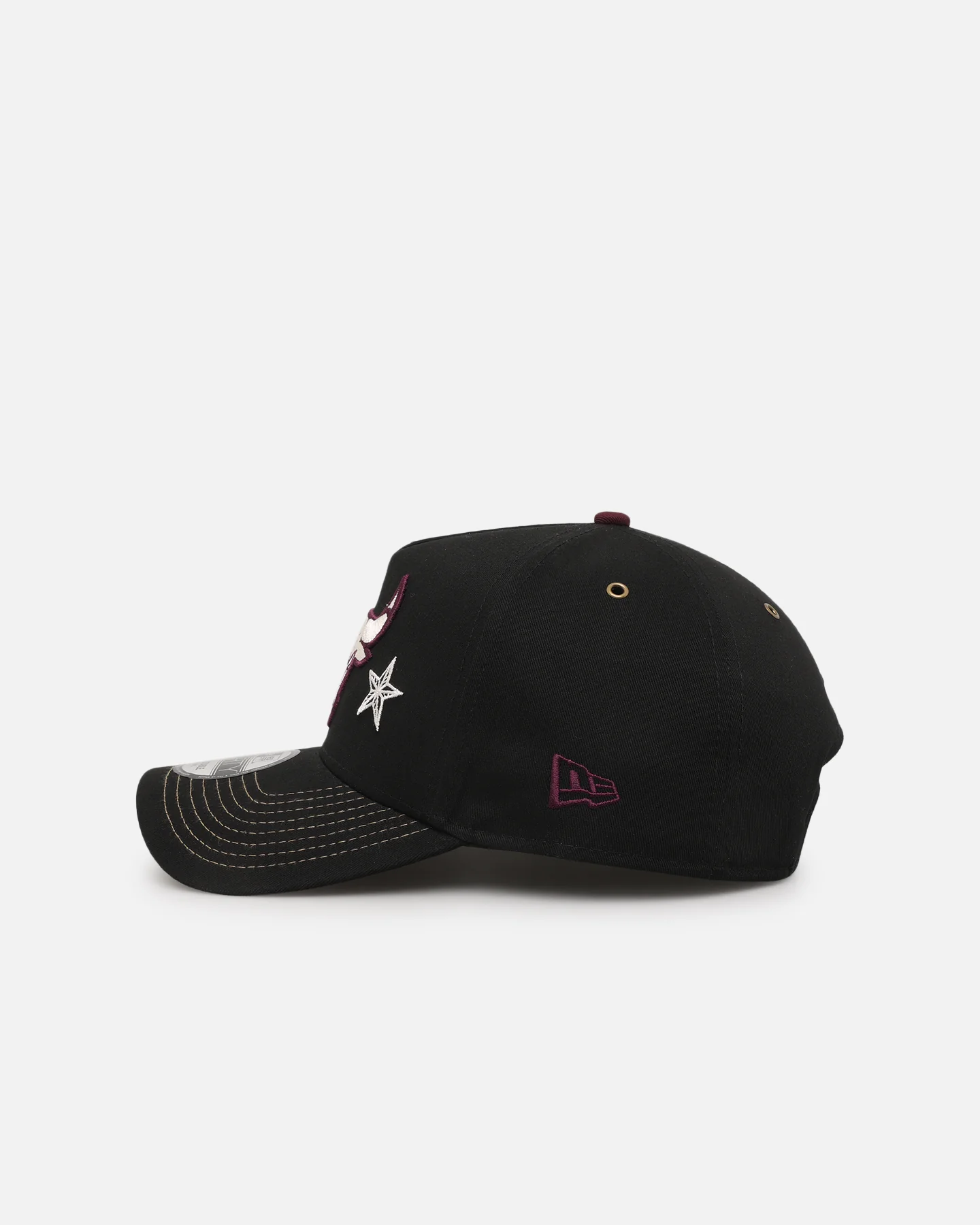 New Era Chicago Bulls 'Ivory Stars Outlaws' 9FORTY A-Frame Snapback Black/Maroon - Image 4