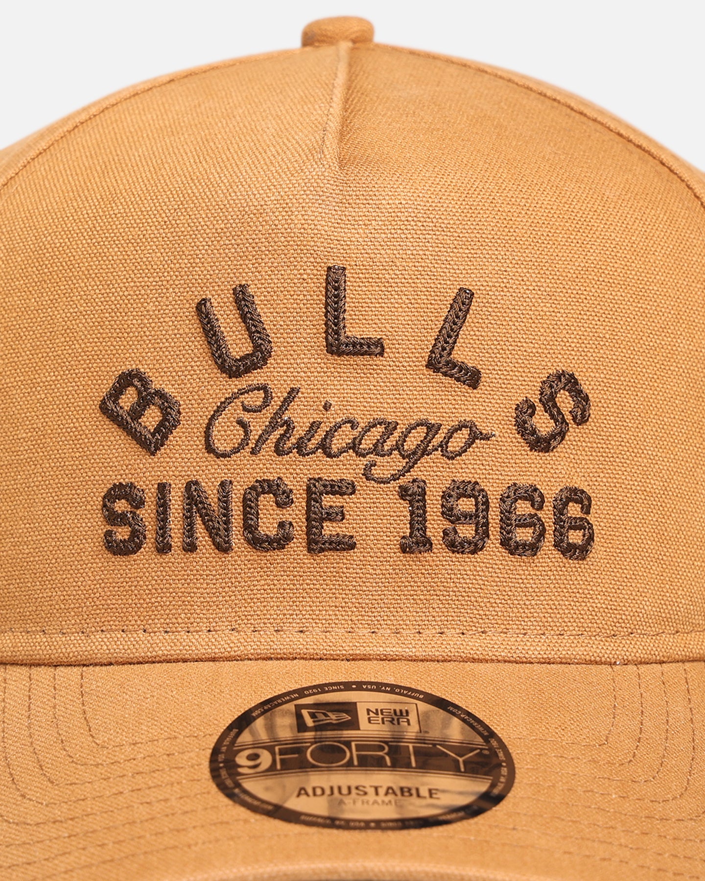 New Era Chicago Bulls 'Washed Canvas' 9FORTY A-Frame Snapback Walnut - Image 5