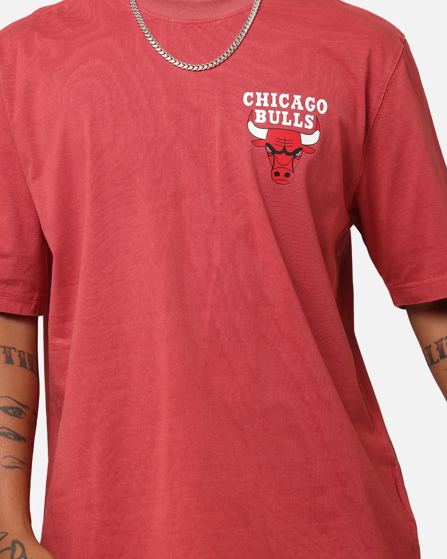 New Era Chicago Bulls Washed NBA T-Shirt Burgundy - Image 6