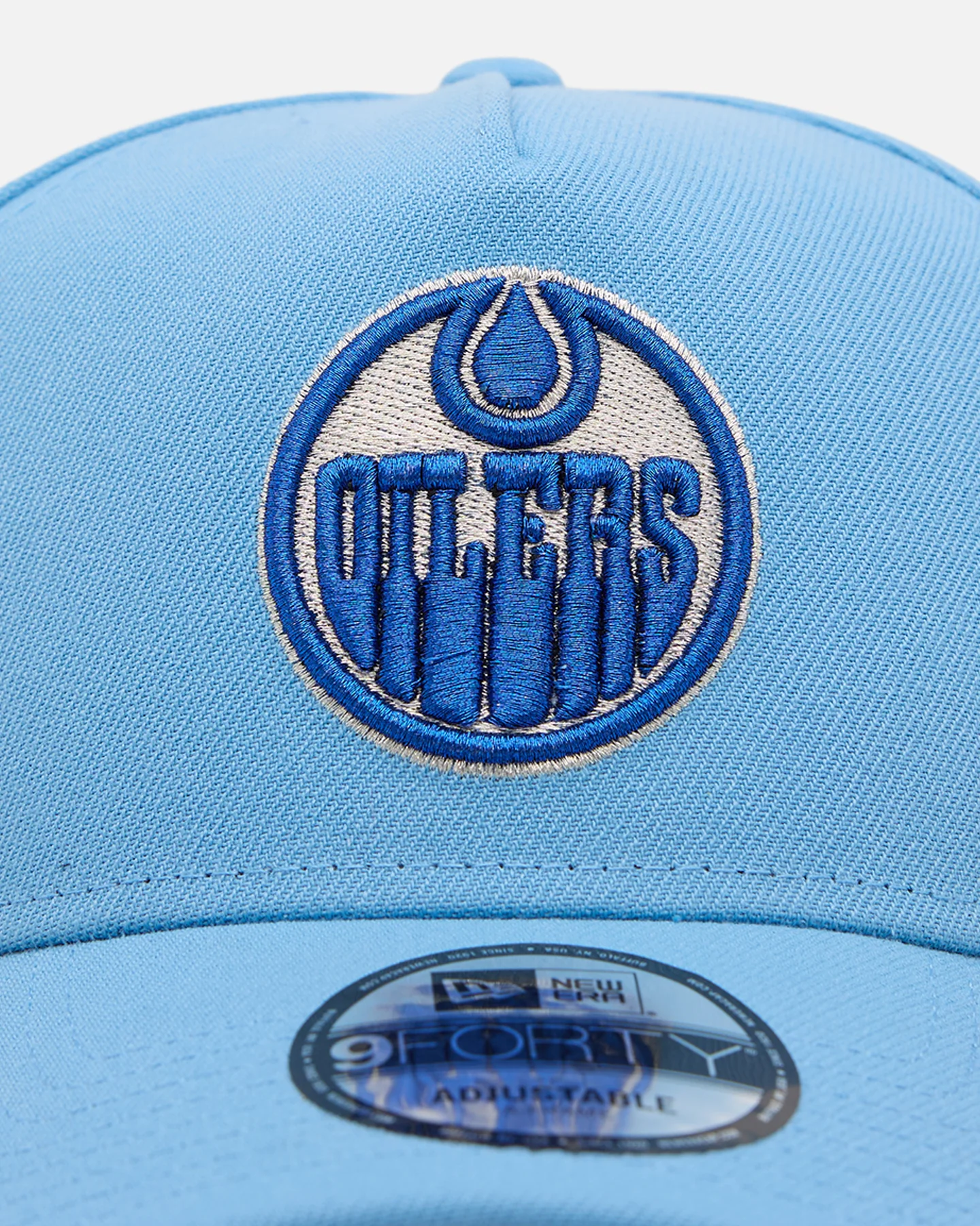 New Era Edmonton Oilers 'Black Sky Blue' 9FORTY A-Frame Snapback Sky Blue - Image 5