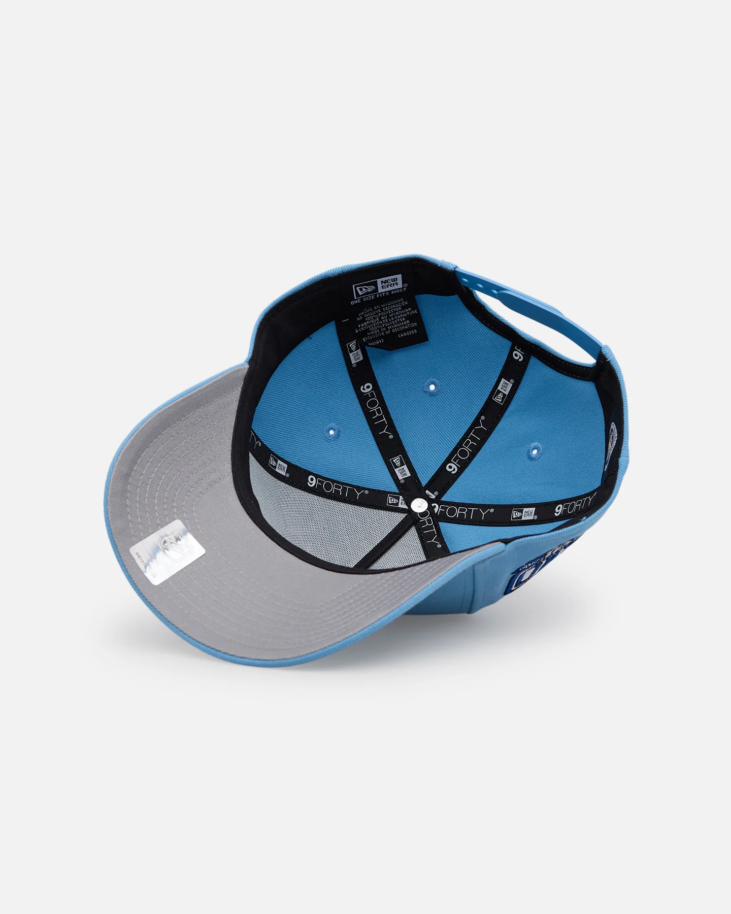 New Era Edmonton Oilers 'Black Sky Blue' 9FORTY A-Frame Snapback Sky Blue - Image 6