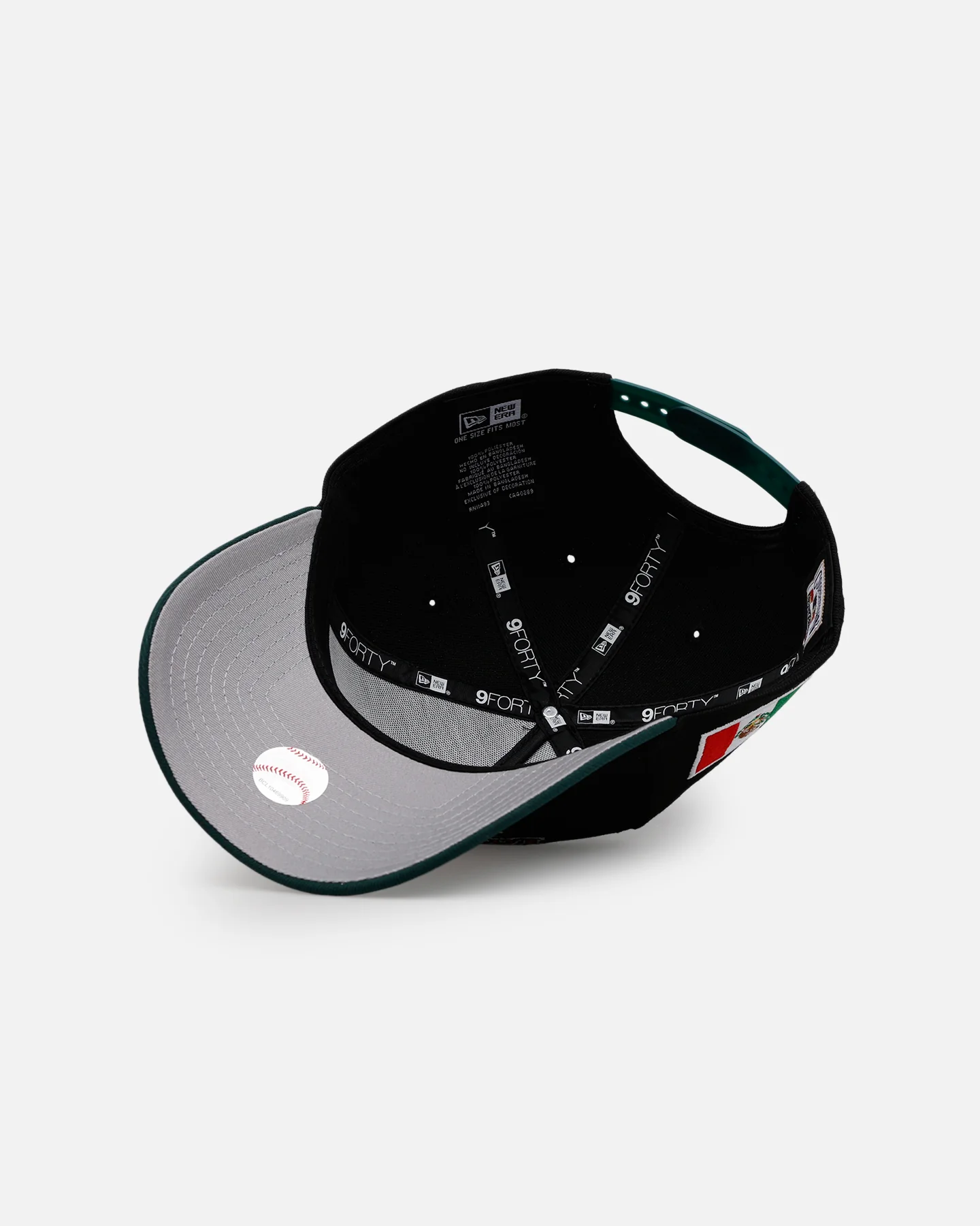 New Era Florida Marlins 'Mexican Independence Day 2.0' 9FORTY A-Frame Snapback Black/Green - Image 6