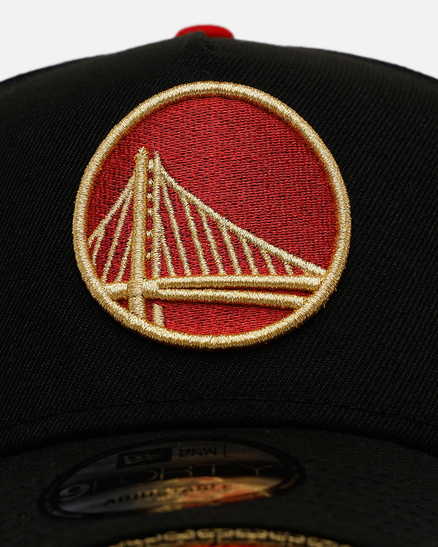 New Era Golden State Warriors 'Longevity' 9FORTY A-Frame Snapback Black/Red - Image 5