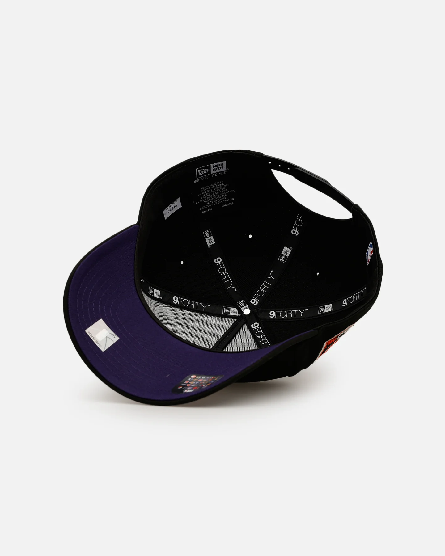 New Era Golden State Warriors 'NBA Dia De Los Muertos' 9FORTY A-Frame Snapback Black/Orange - Image 6
