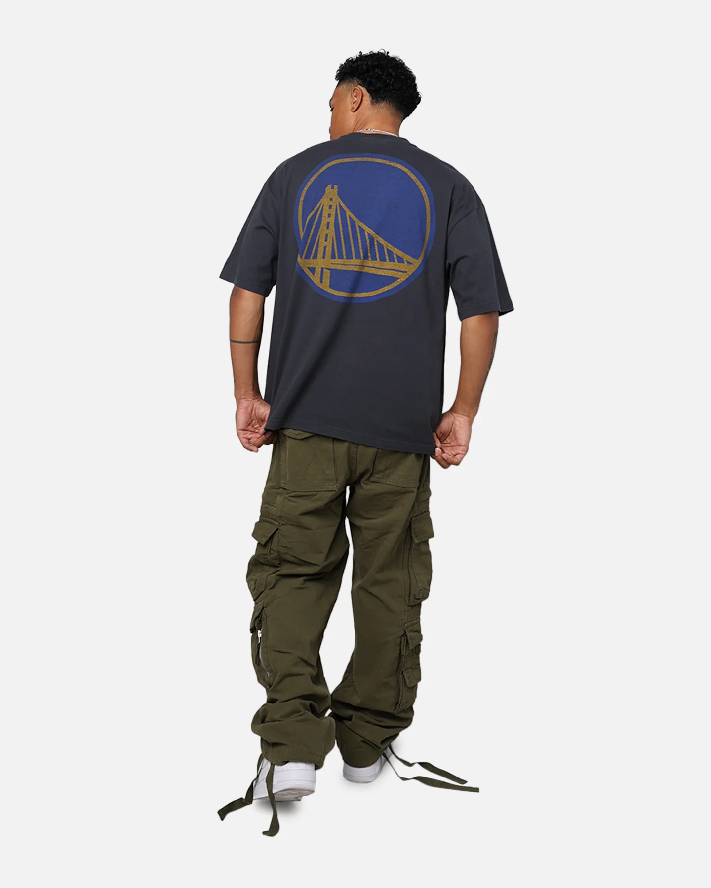 New Era Golden State Warriors Oversized T-Shirt Black - Image 8