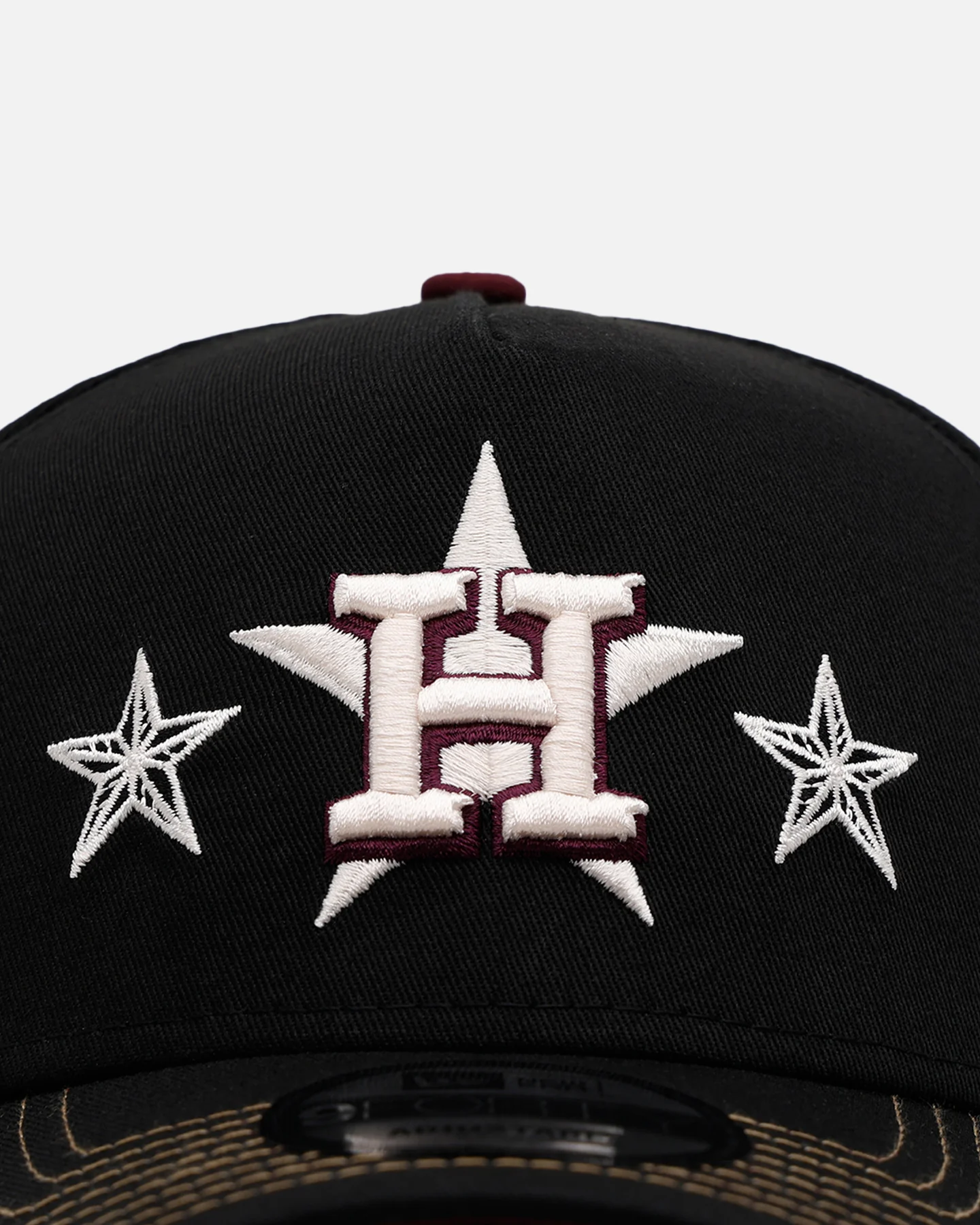 New Era Houston Astros 'Ivory Stars Outlaws' 9FORTY A-Frame Snapback Black/Maroon - Image 5