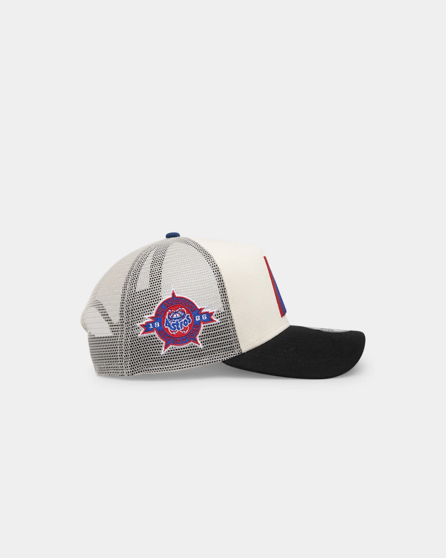 New Era Houston Astros 'Retro Mosaic' 9FORTY A-Frame Trucker Snapback White/Black - Image 3