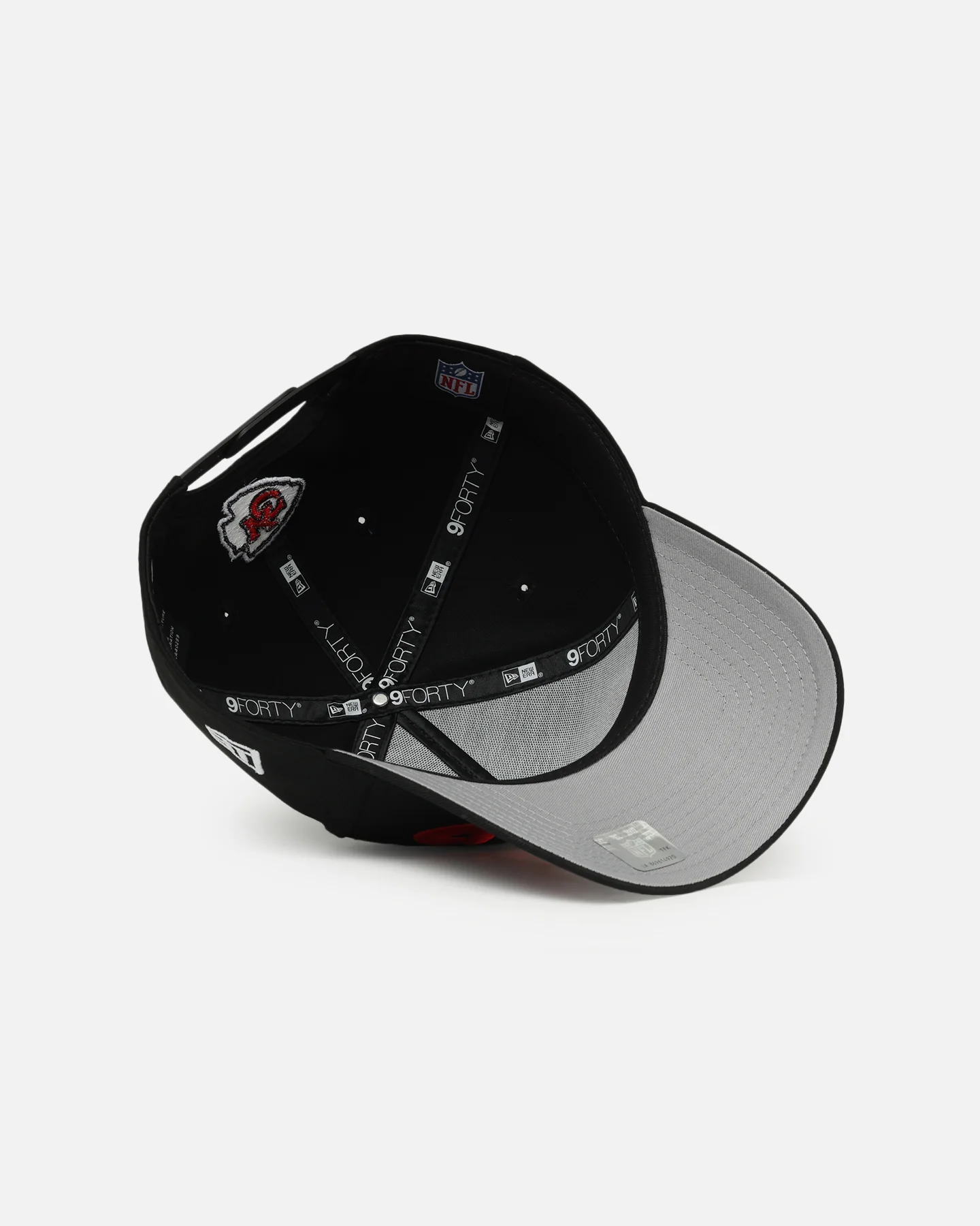 New Era Kansas City Chiefs 'Upside Down Logo' 9FORTY A-Frame Snapback Black - Image 6