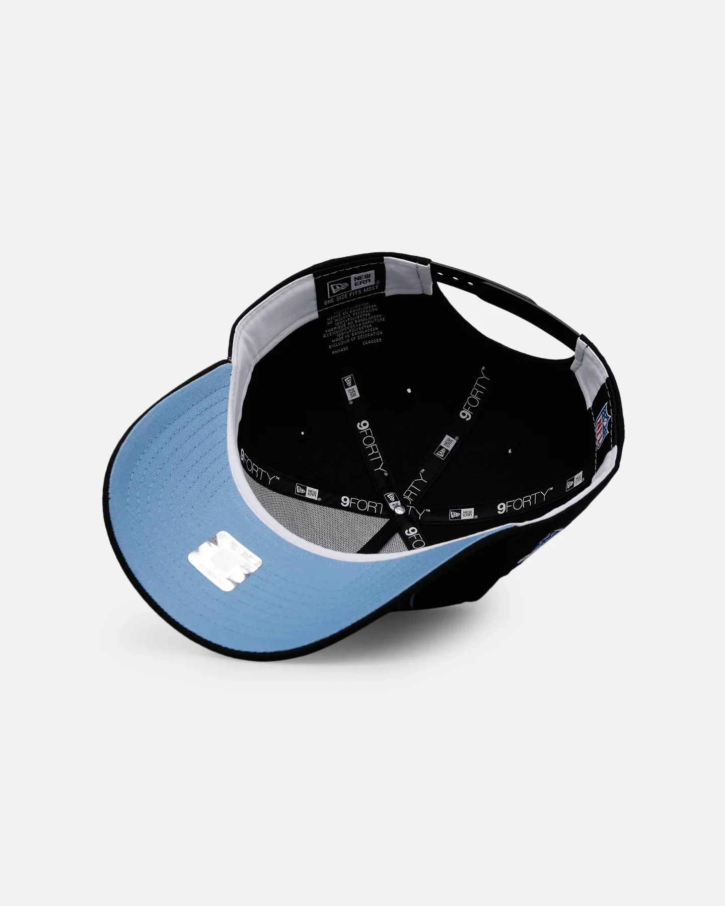 New Era Las Vegas Raiders 'Black And Sky Blue' 9FORTY A-Frame Snapback Black/Sky Blue - Image 6
