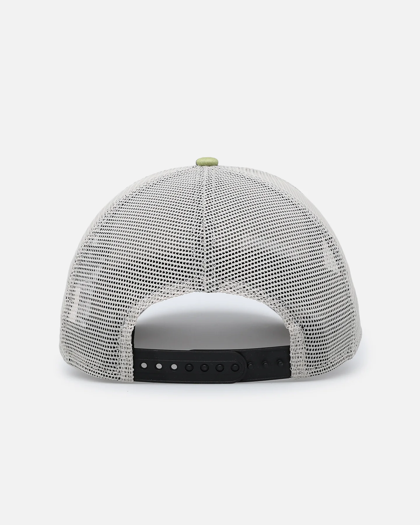New Era Las Vegas Raiders "Camo Visor" 9FORTY A-Frame Trucker Snapback Stone/Olive - Image 2