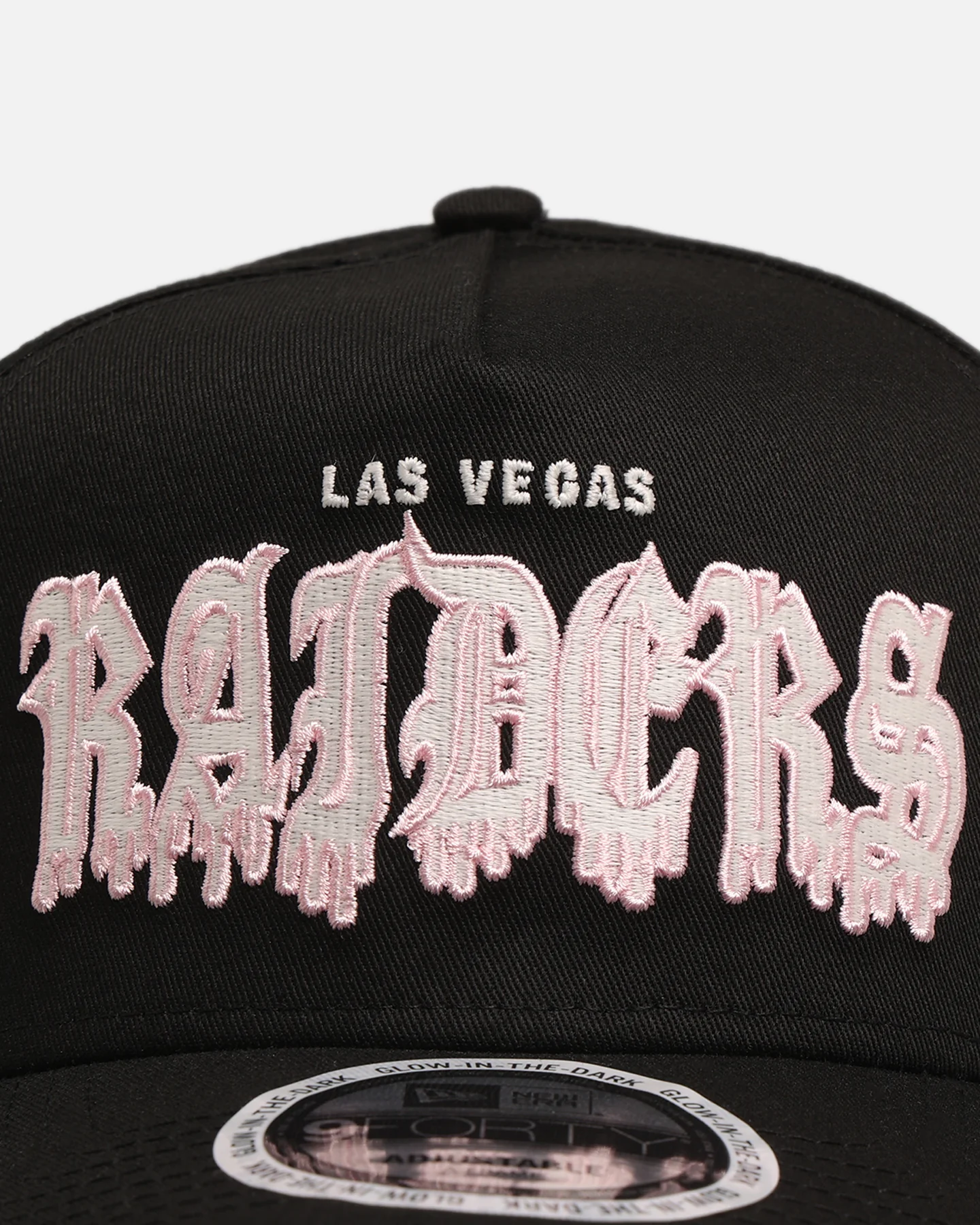New Era Las Vegas Raiders 'Drip Glow Script' 9FORTY A-Frame Snapback Black/Pink - Image 5