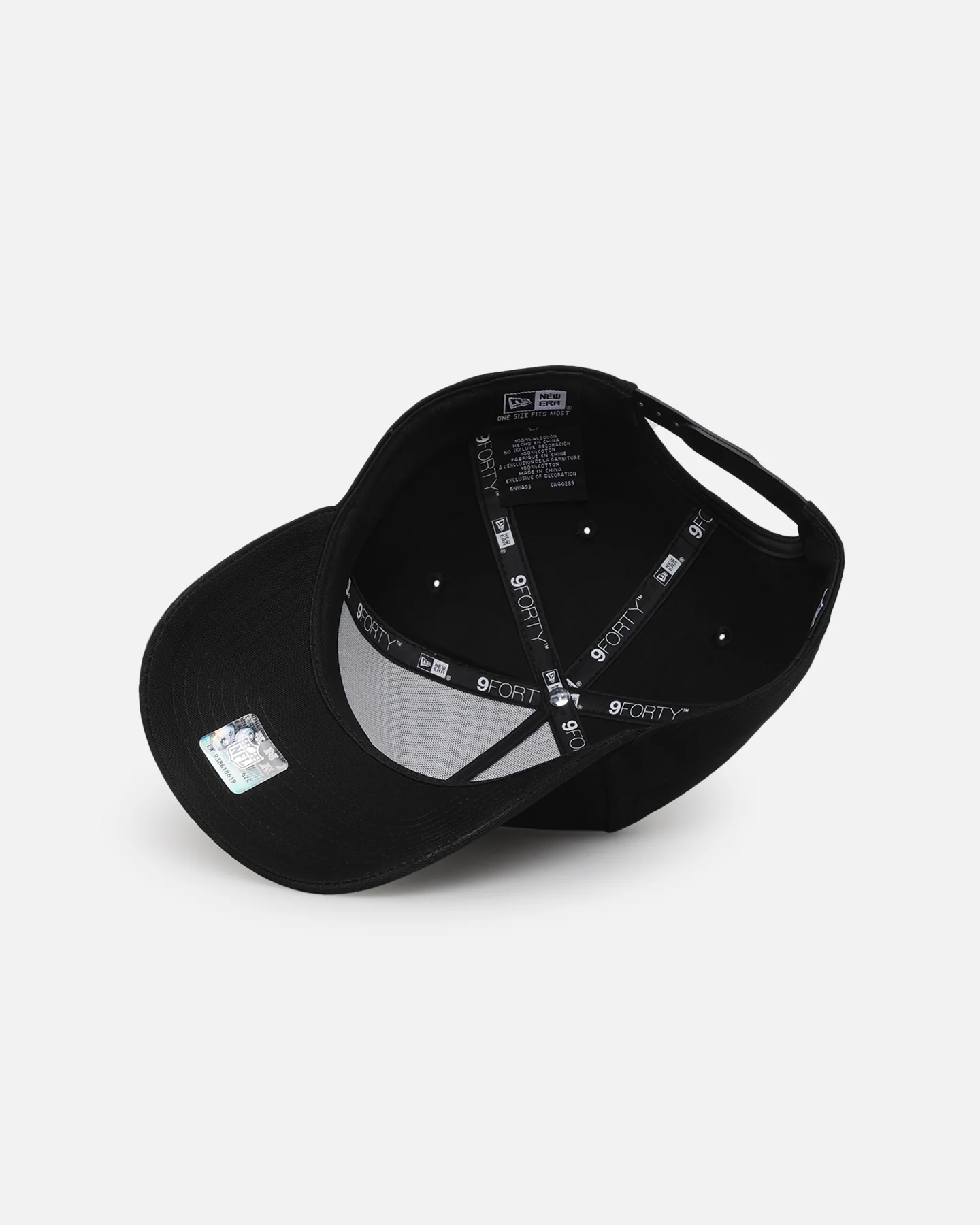 New Era Las Vegas Raiders 'NFL Black & Silver Embroidery' 9FORTY A-Frame Snapback Black/Silver - Image 6