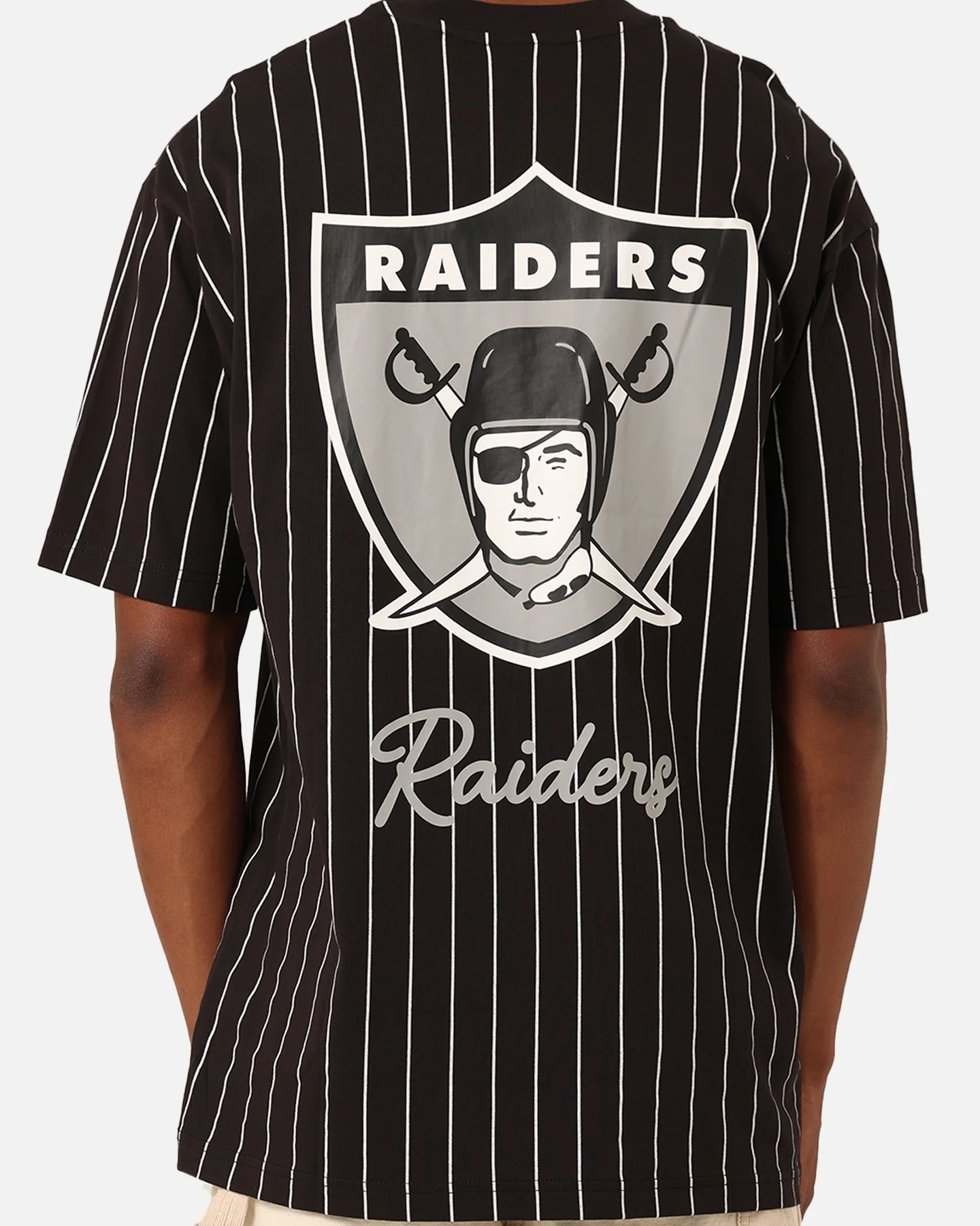 New Era Las Vegas Raiders Pinstripe Champions T-Shirt Black - Image 5