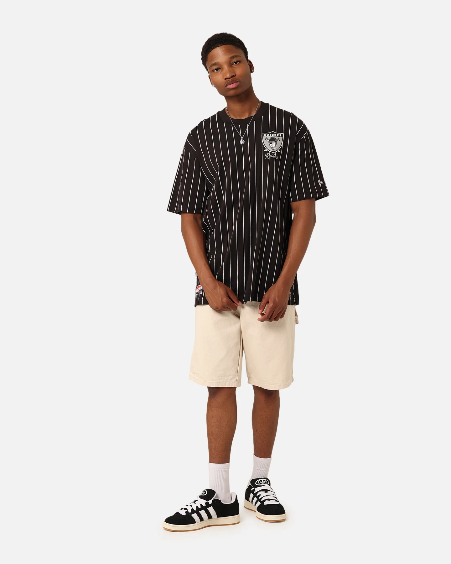 New Era Las Vegas Raiders Pinstripe Champions T-Shirt Black - Image 8