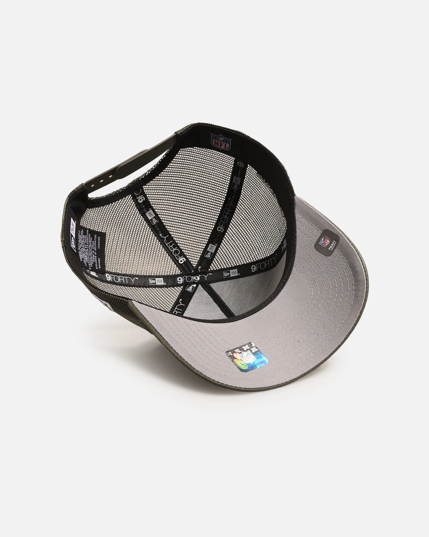 New Era Las Vegas Raiders 'Polychromatic Mesh' 9FORTY A-Frame Snapback New Olive - Image 6