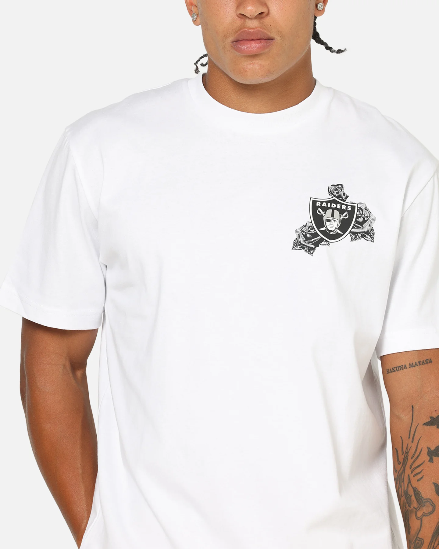 New Era Las Vegas Raiders Rose Oversized T-Shirt White - Image 8