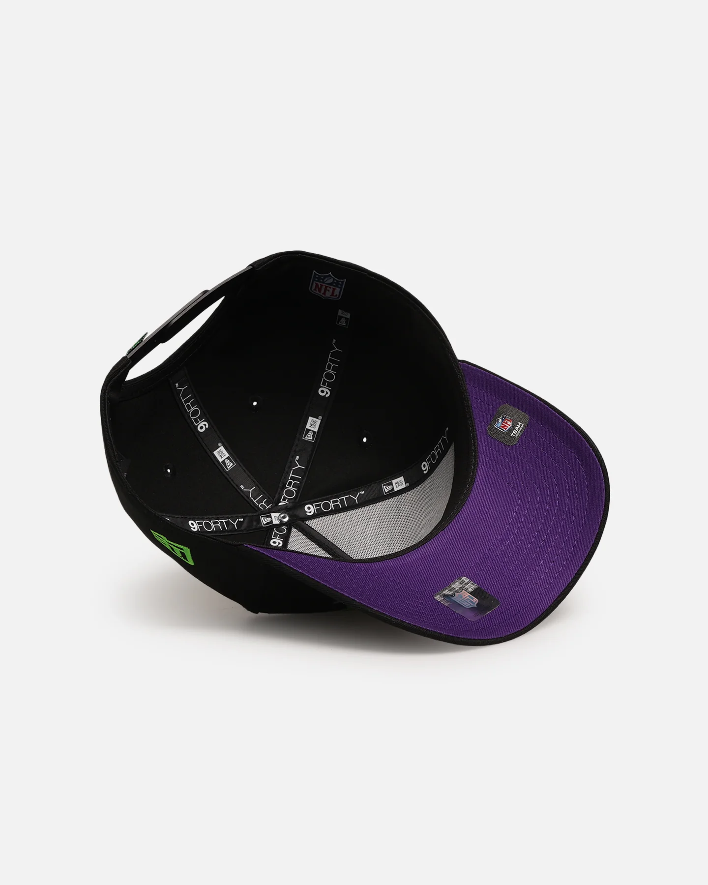 New Era Las Vegas Raiders 'Spooky Script' 9FORTY A-Frame Snapback Black/Green/Purple - Image 6