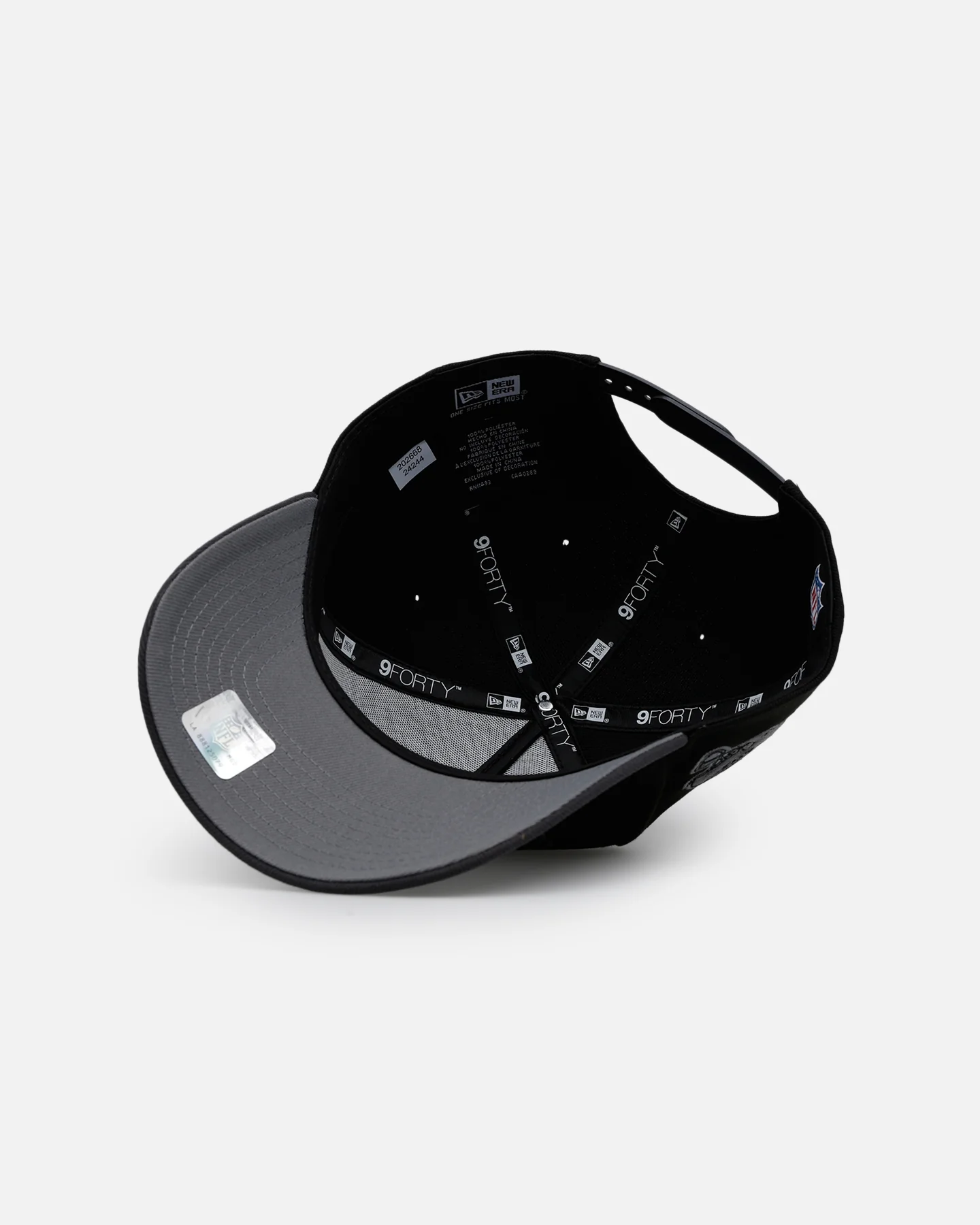 New Era Las Vegas Raiders 'Stealth' 9FORTY A-Frame Snapback Black/Charcoal - Image 6